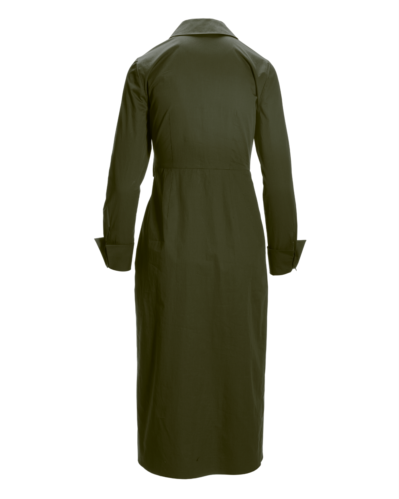 Hardware Detail Collared Shirt Dress - Olive Night | Boston Proper