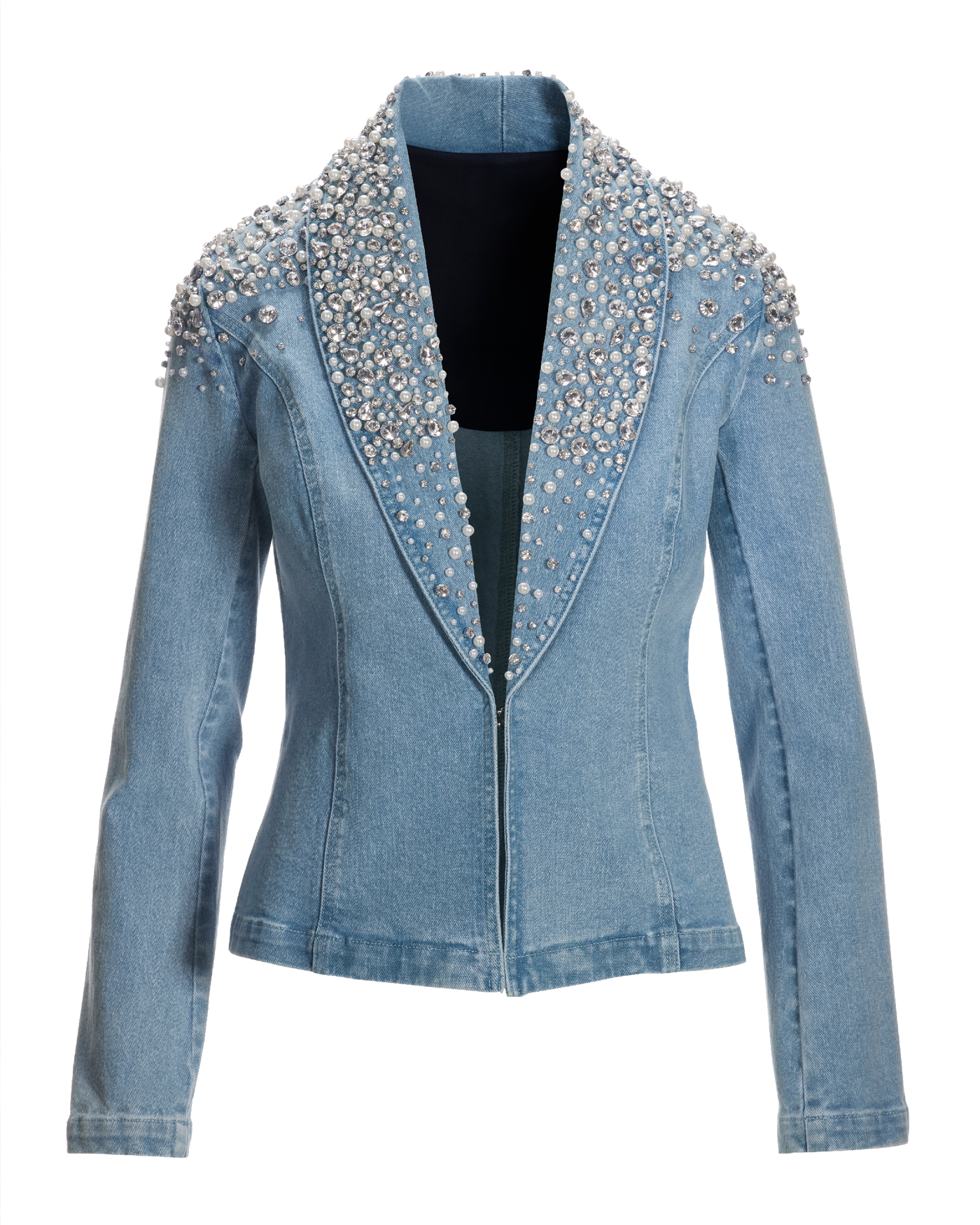 Dripping buy in Pearls Embellished Denim Jacket