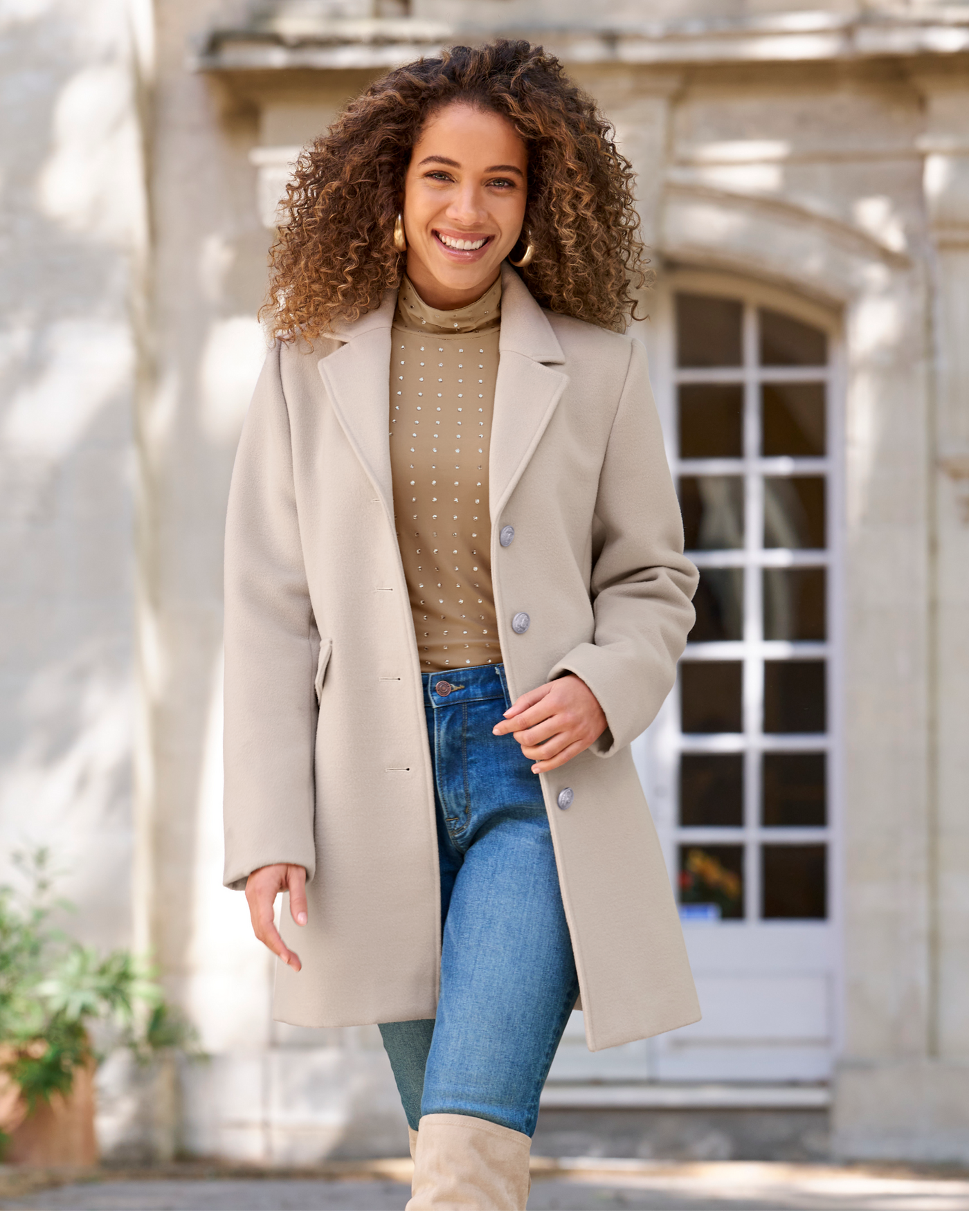 So Chic Rhinestone Long Sleeve Mock Neck Knit Top - Nomad So Chic Rhinestone Long Sleeve Mock Neck Knit Top - Nomad