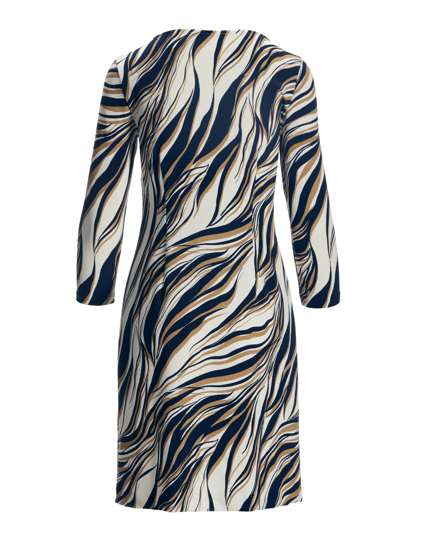 Beyond Travel Cape Town Zebra Print Short Dress - Maritime Navy