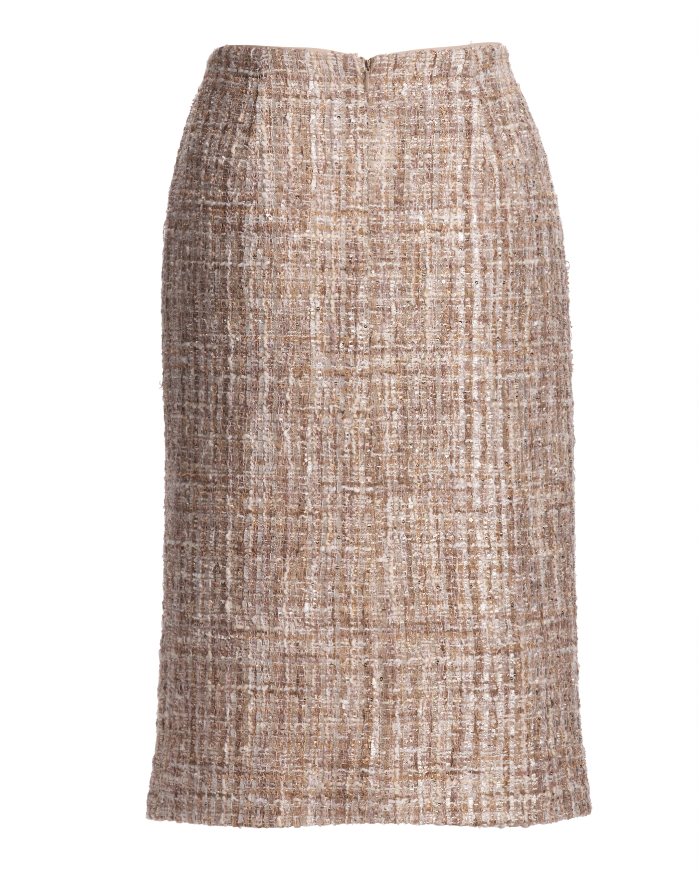 Tweed Pencil Skirt Neutral Multi
