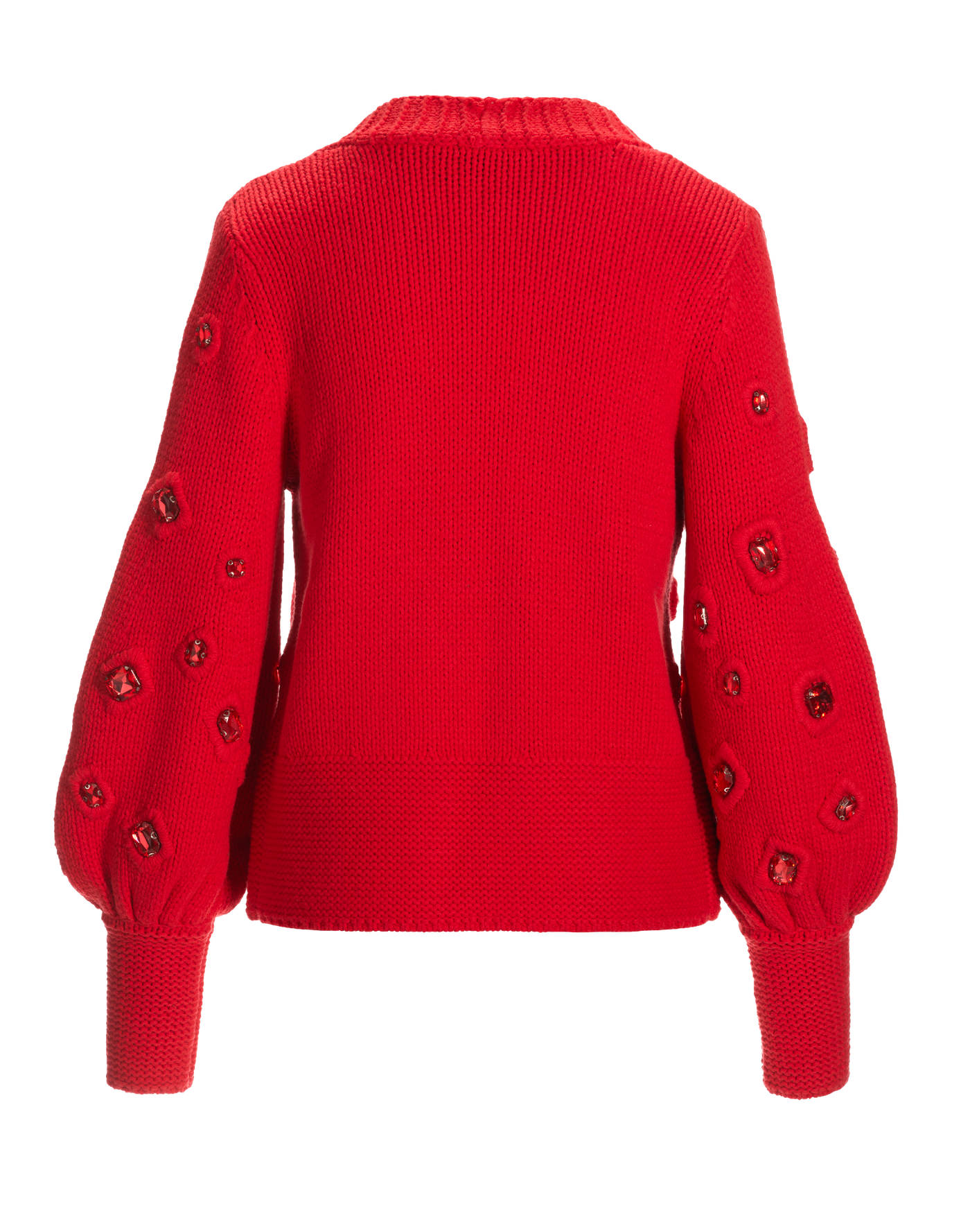 Gem Embellished Cardigan Deep Emerald