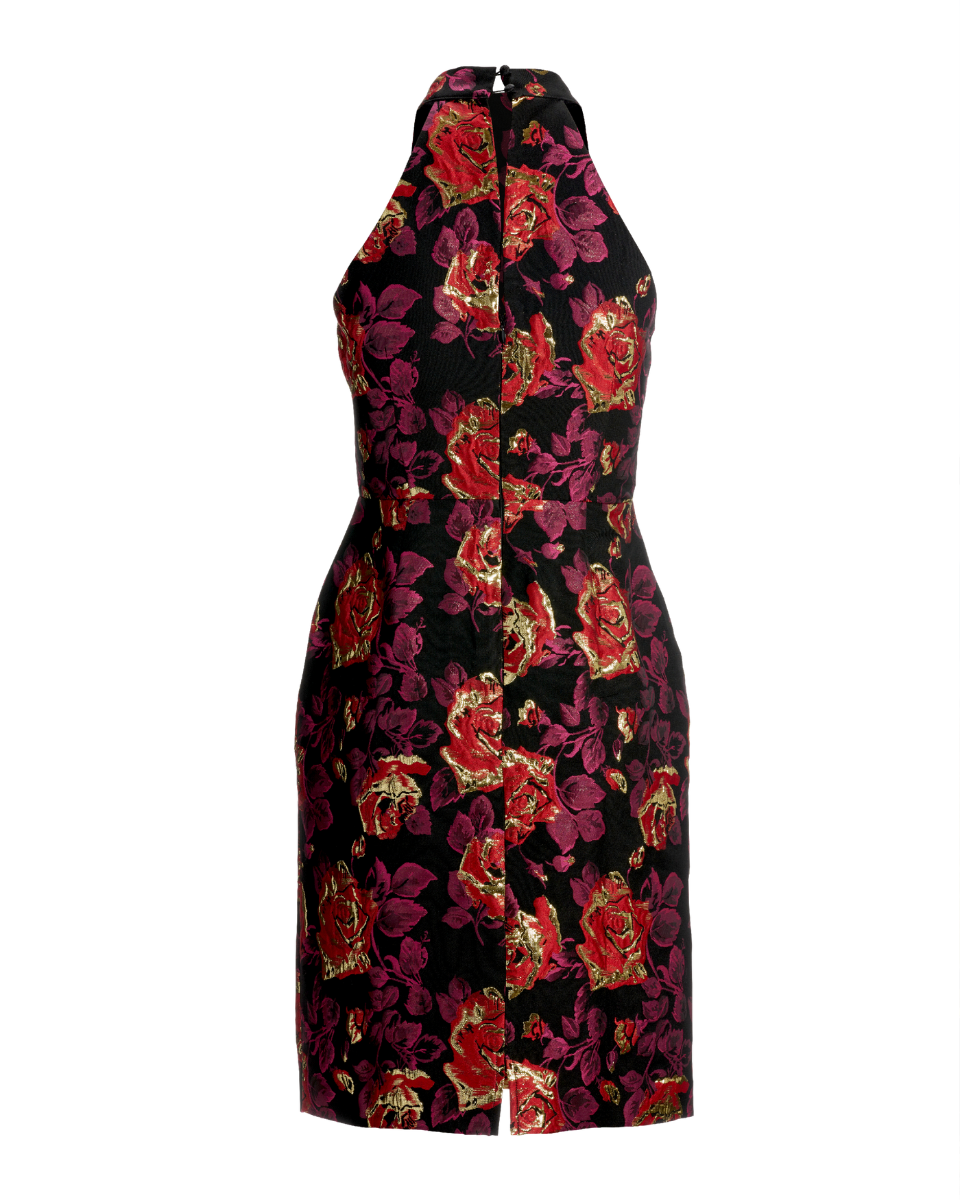 Jacquard Floral Sheath Mock Neck Dress - Black Multi | Boston Proper
