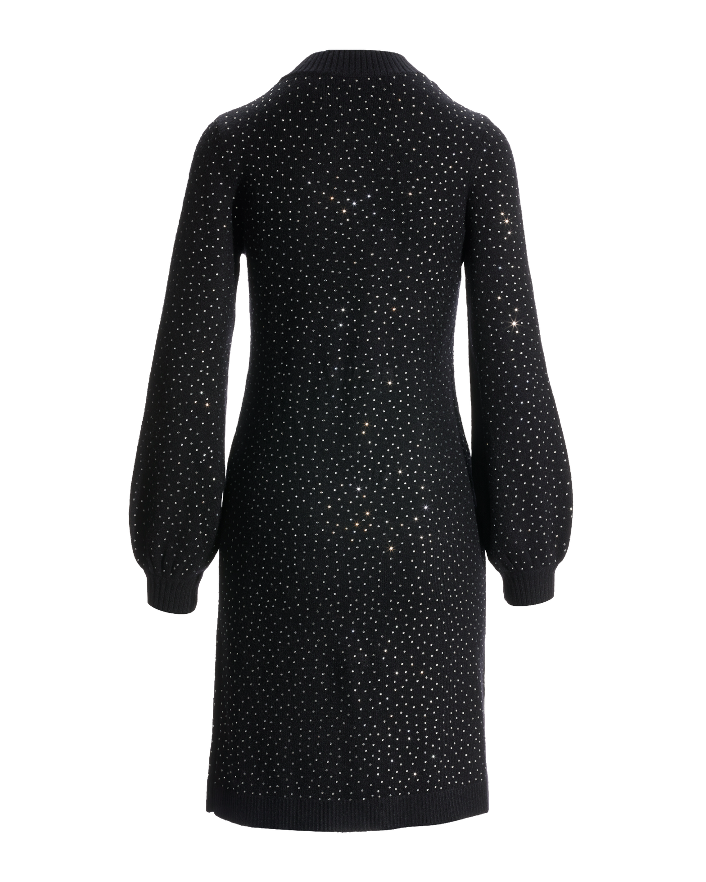 Crystal Turtleneck Sweater Dress - Black | Boston Proper
