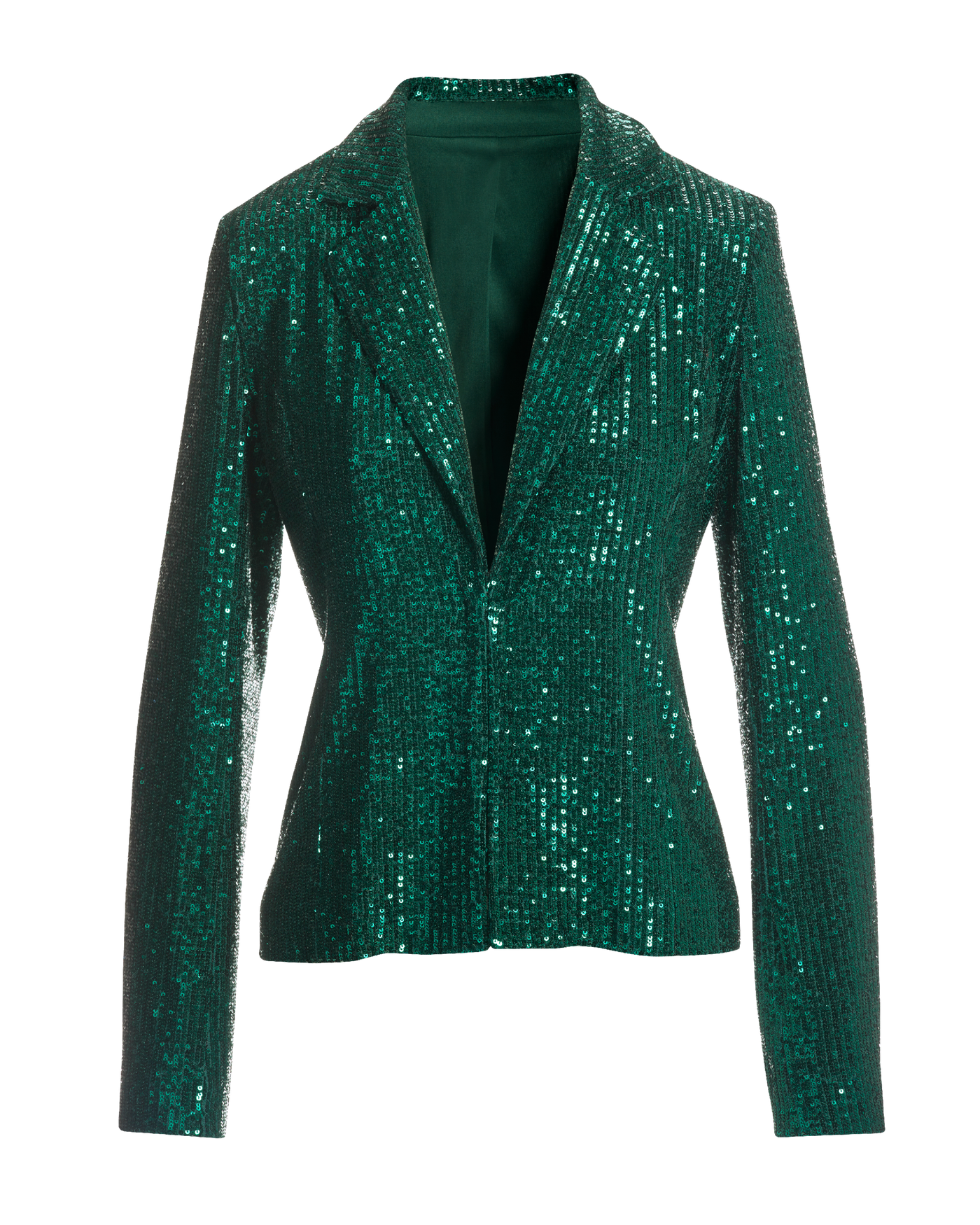 Effortless Sequin Drape Jacket Deep Emerald Boston Proper