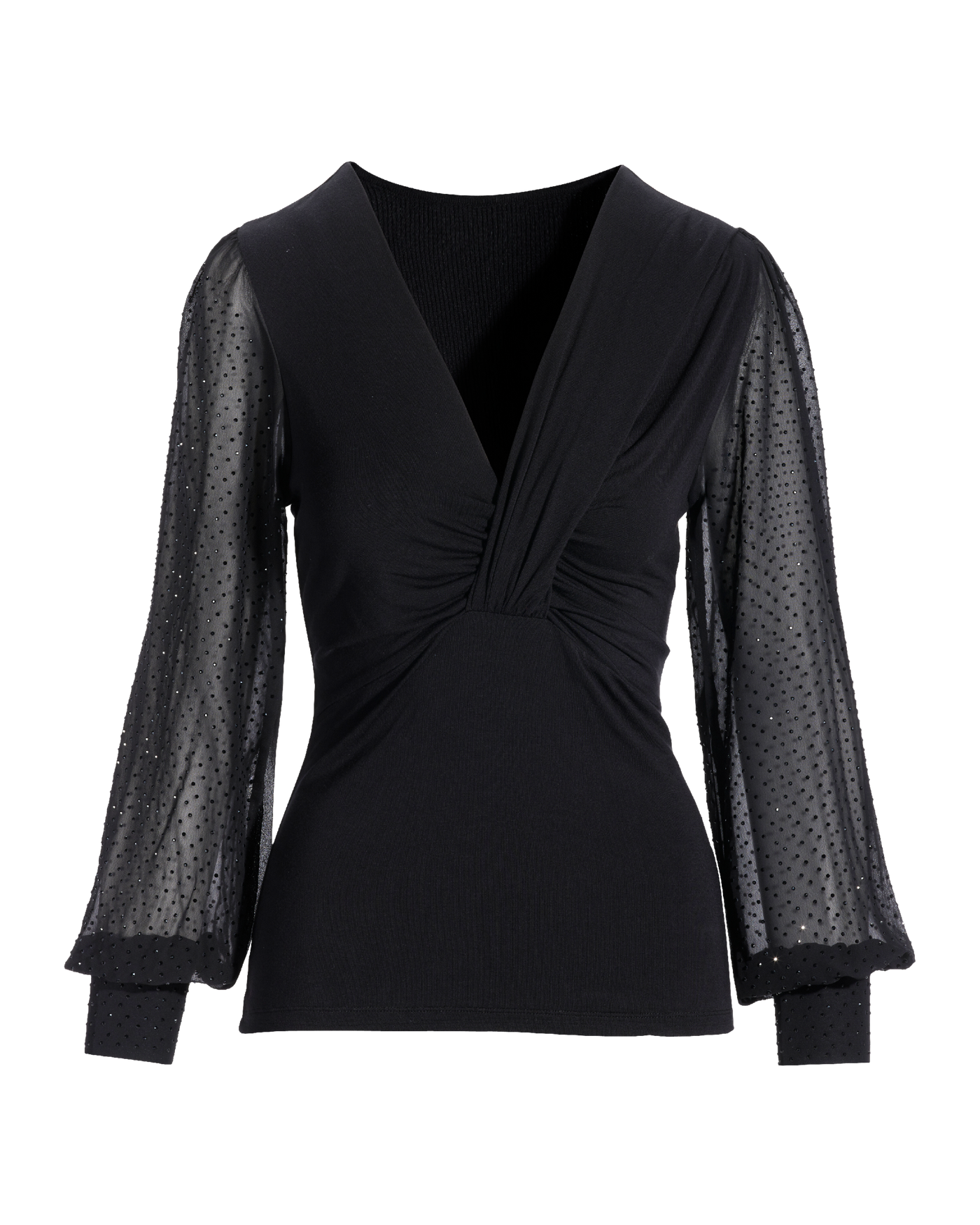 Mixed Media Heat Seal Top Proper Black