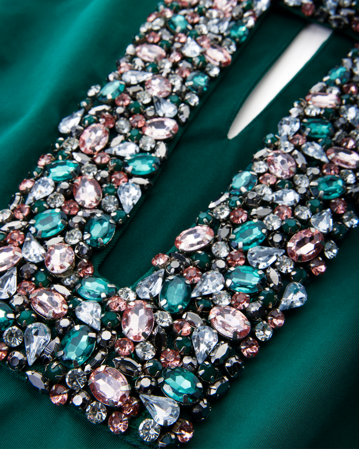Embellished Keyhole Blouson Top - Deep Emerald | Boston Proper