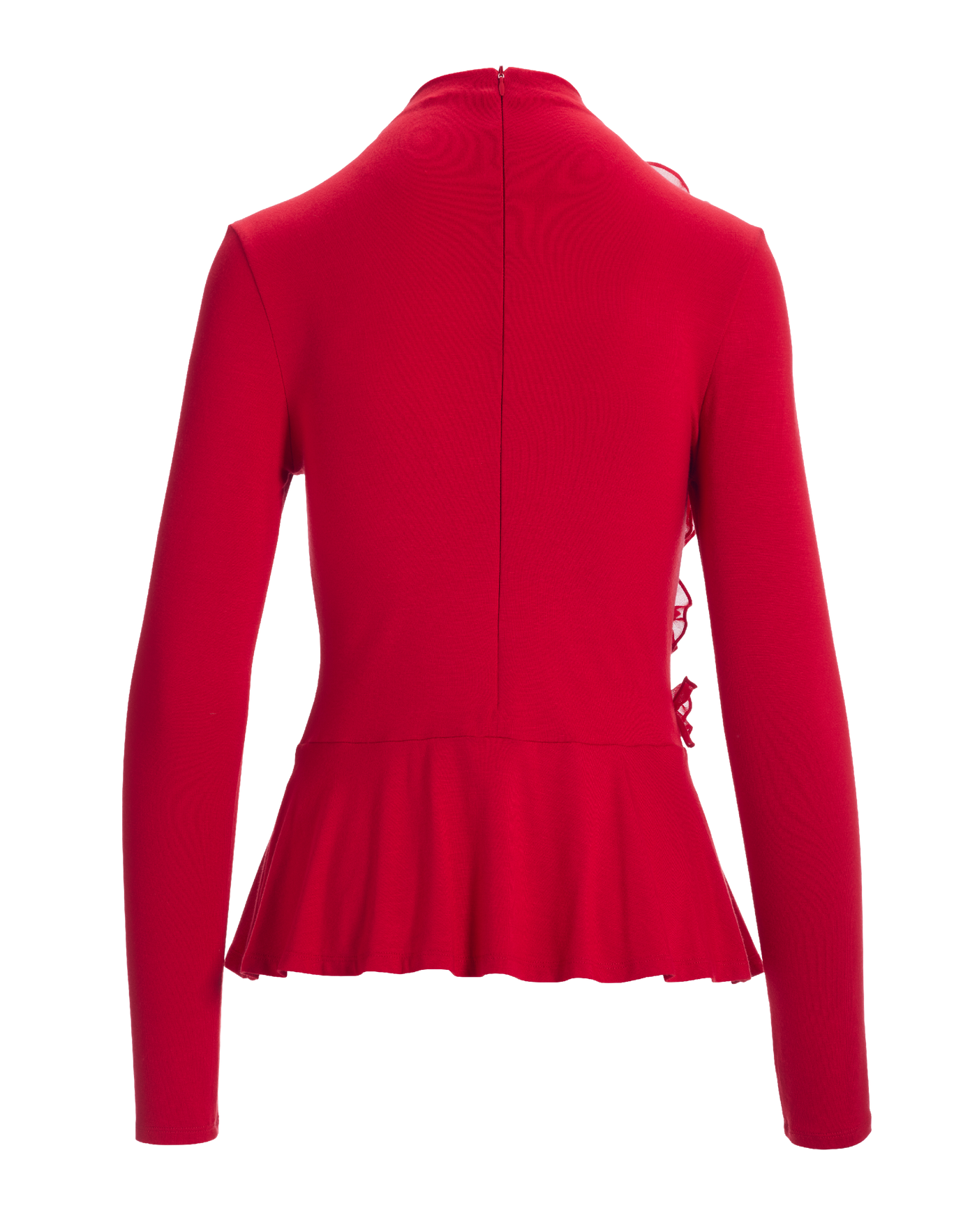 Red peplum blazer sales