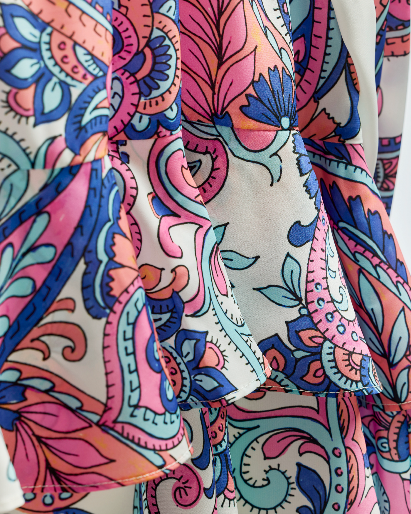 Print Embellished A Line Ruffle Flounce Dress - Pop of Paisley | Boston  Proper