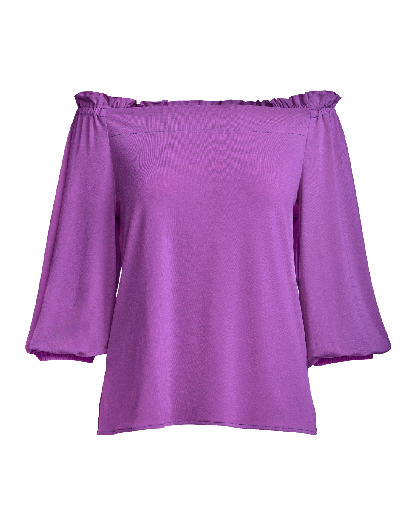 So Chic Off The Shoulder Top Iris Orchid