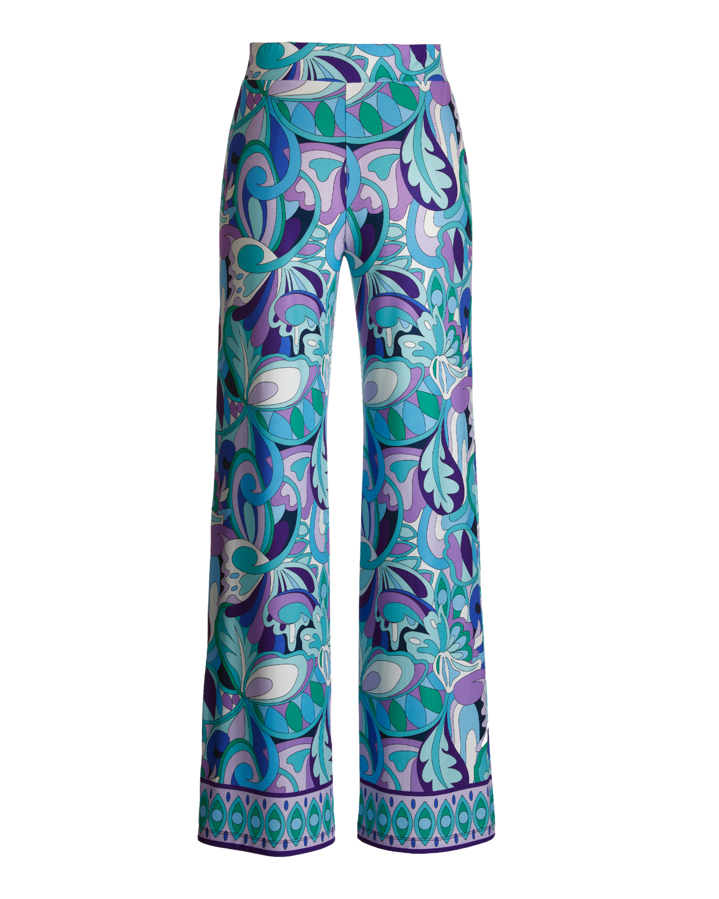 Malibu Print Wide Leg Pant Maldives Abstract