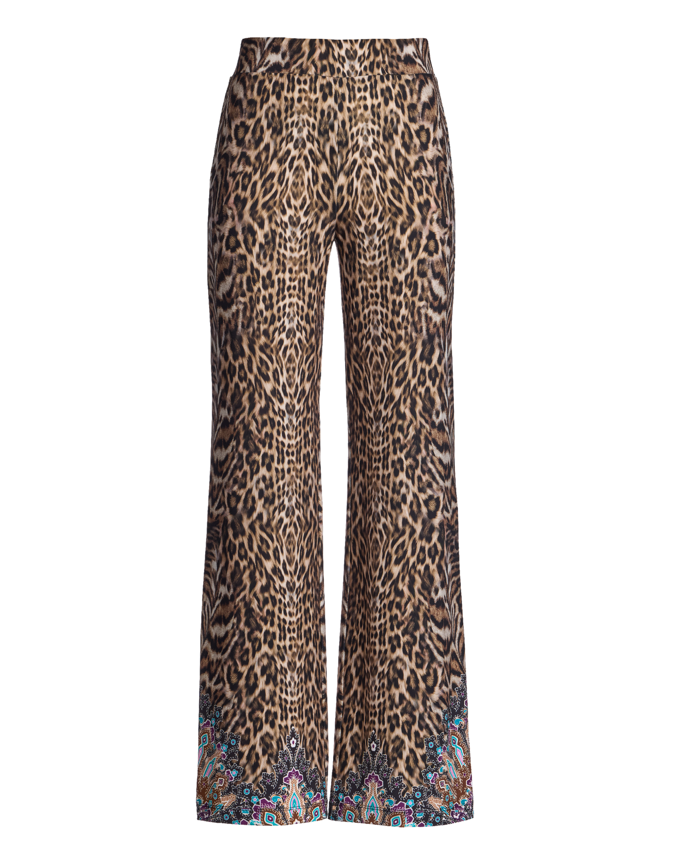 Malibu Print Palazzo Pant Safari Glam