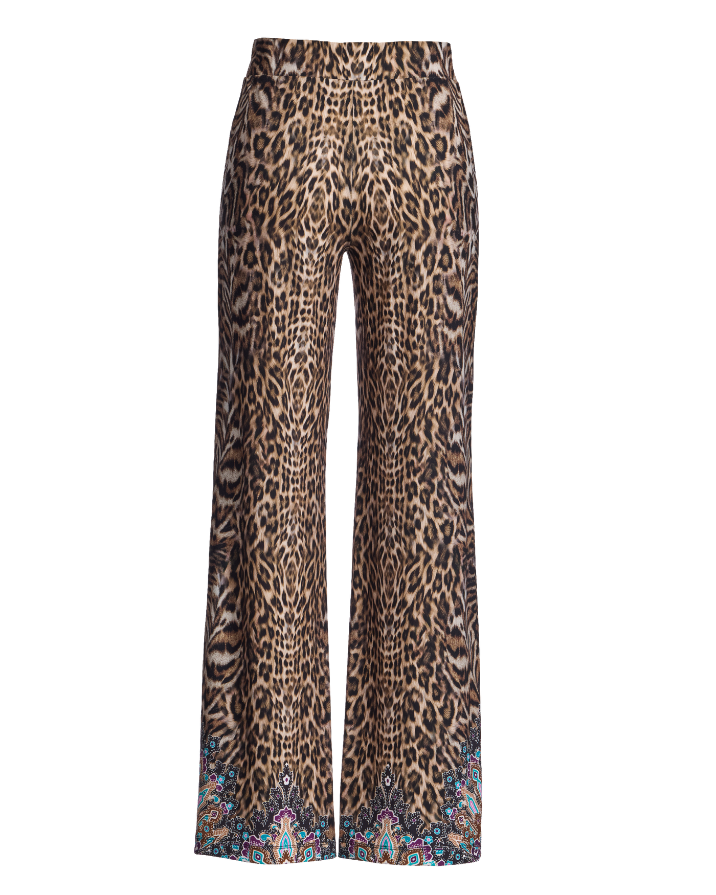Malibu Print Palazzo Pant Safari Glam
