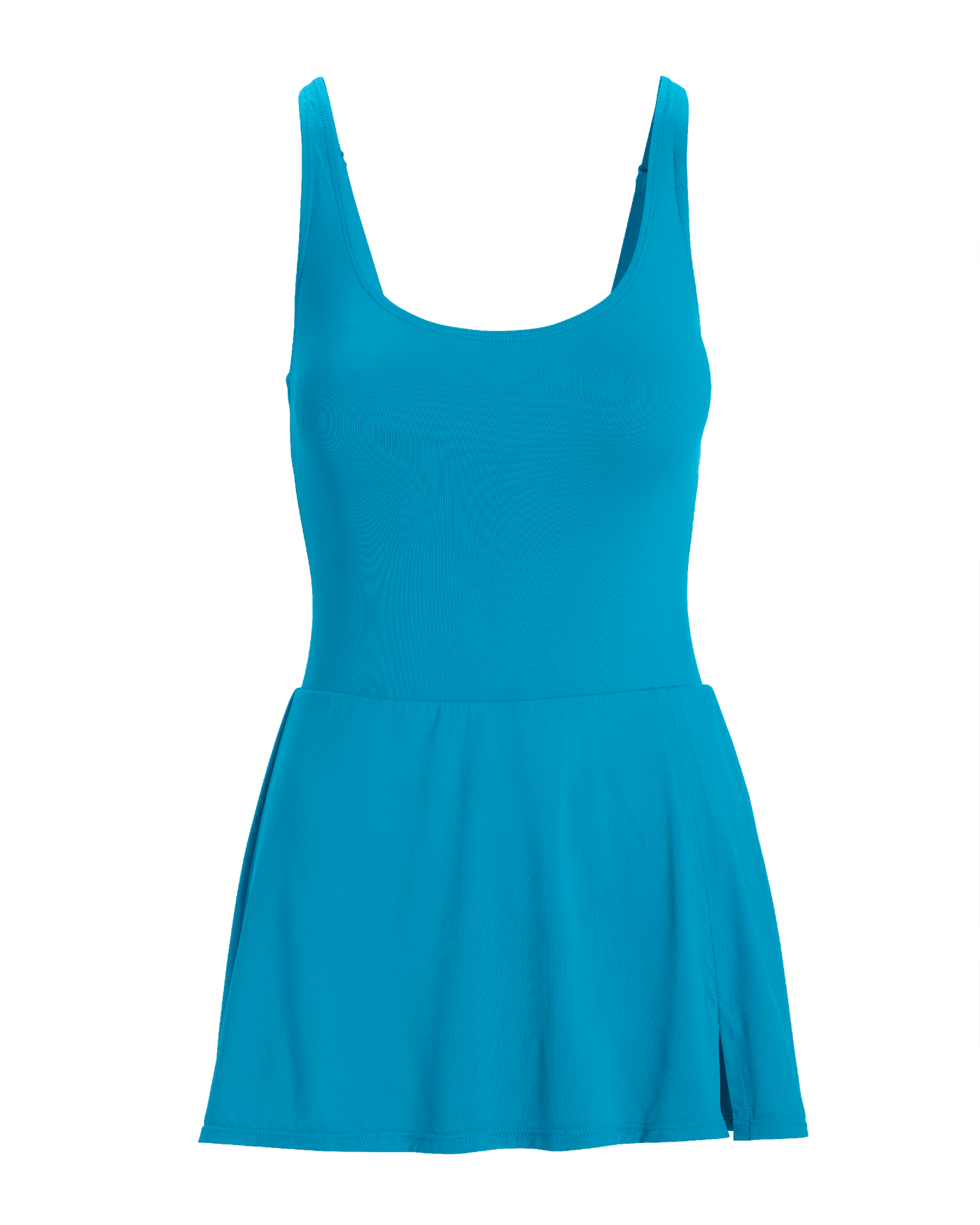 Swim Sense Scoop Neck Swim Dress Bright Blue