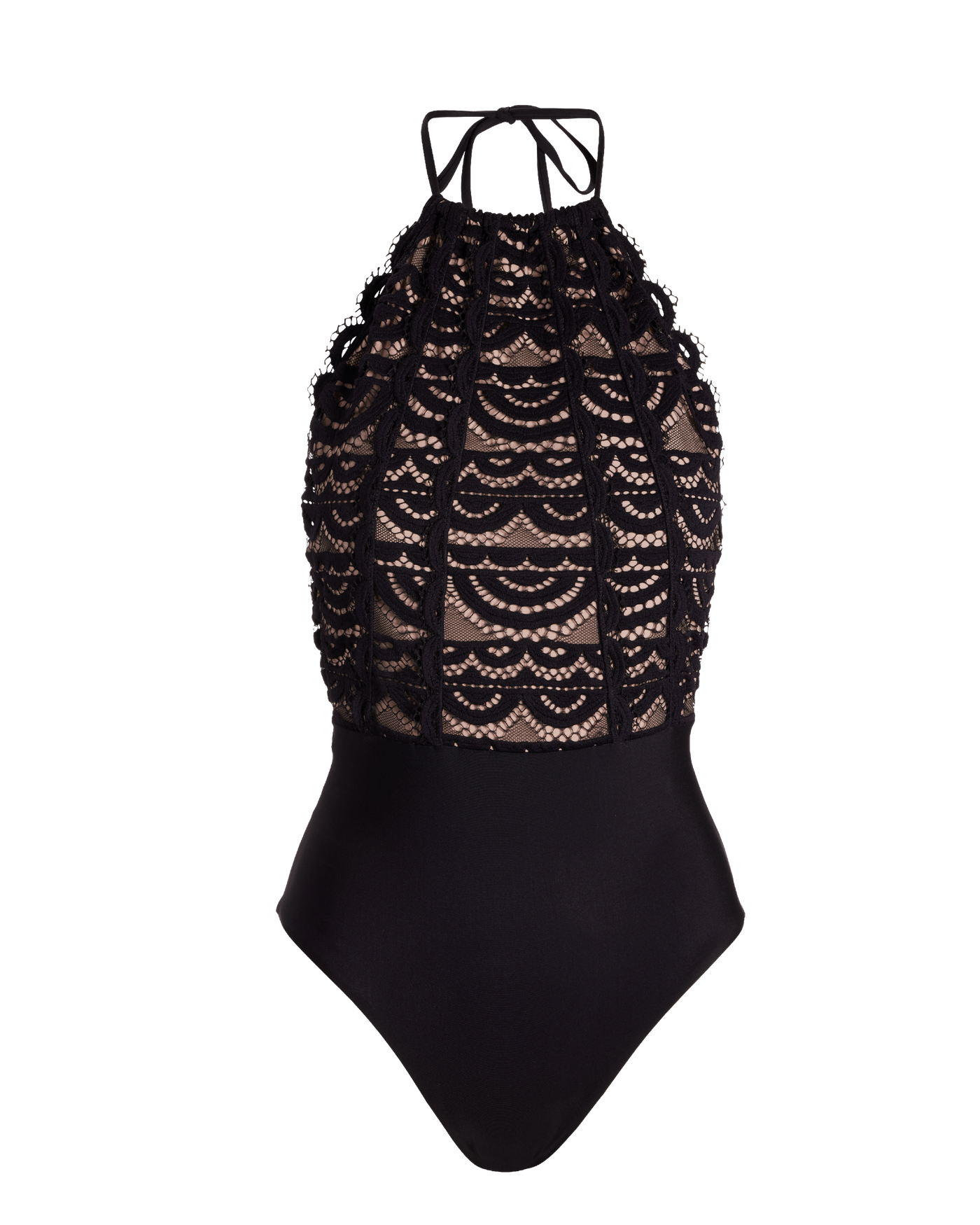Lace High Neck One Piece - Black | Boston Proper Lace High Neck One Piece - Black | Boston Proper