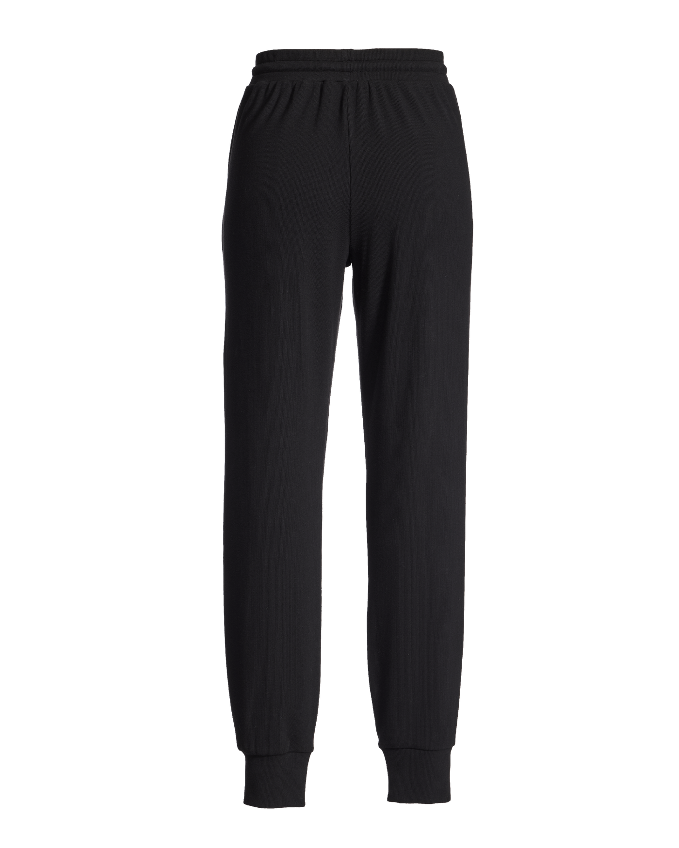 Ribbed Tank and Jogger Lounge Set Black