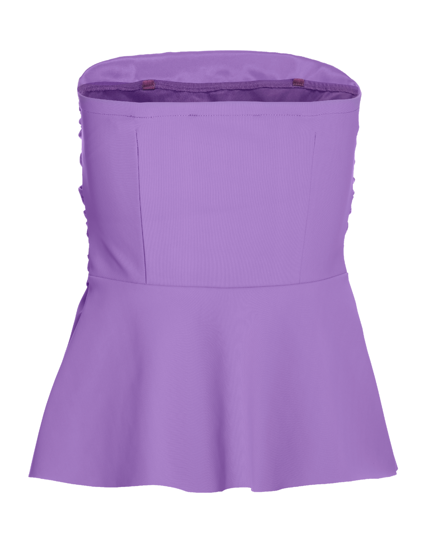 Strapless Ruched Peplum Top - Amethyst Orchid Purple | Boston Proper