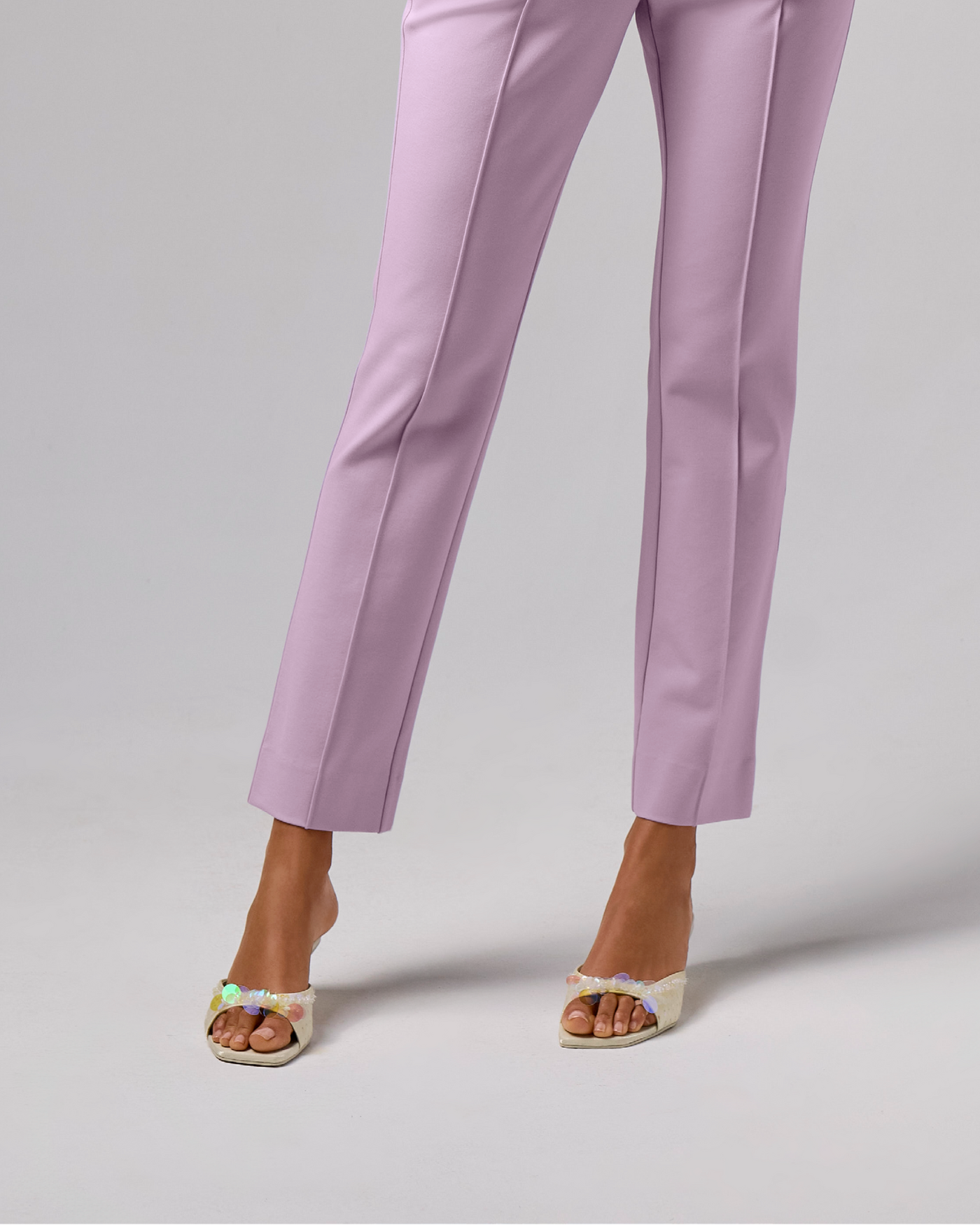 Paillette Strap Heel Pearl