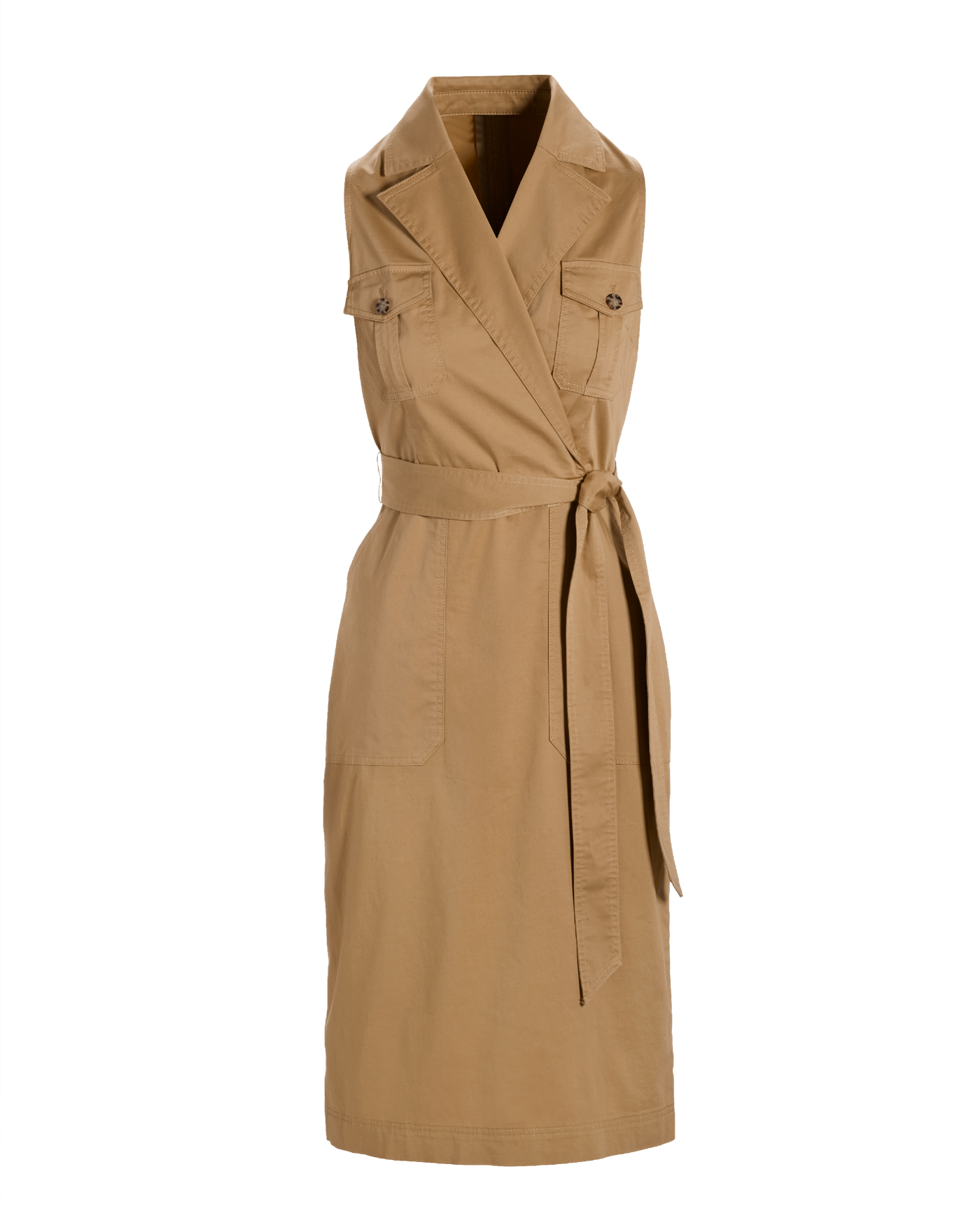 midi vest dress Moon River Yellow and Ivory Square Neck Vest Midi Dress Yellow and Ivory / L