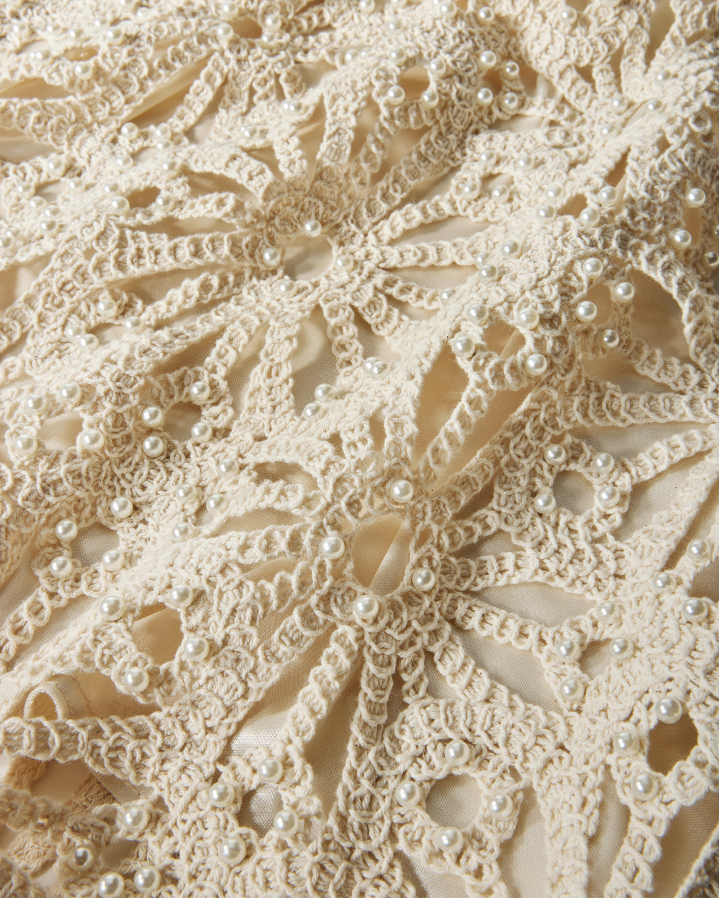 Crochet Pearl Embellished Sweater Tank - Neutral | Boston Proper