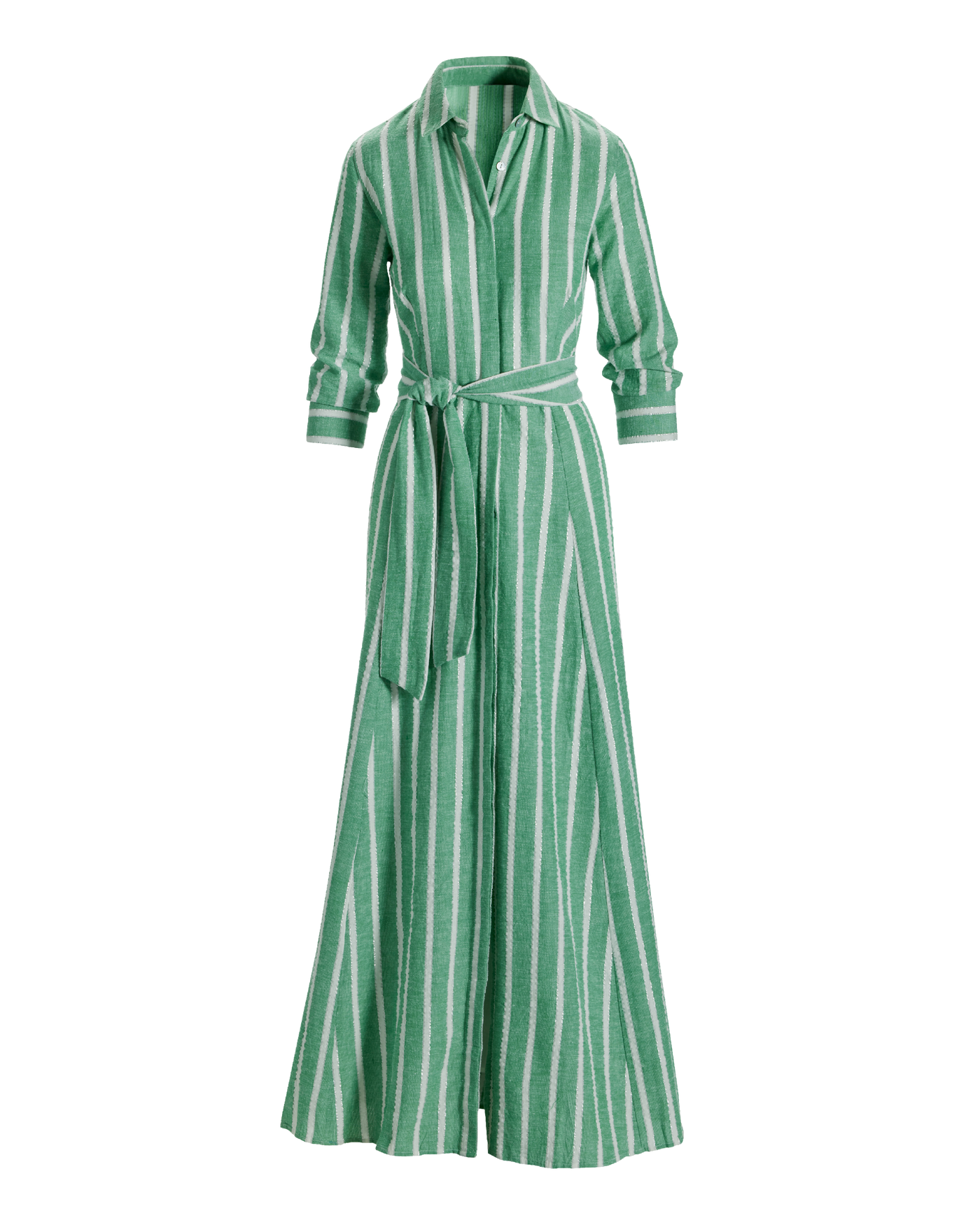 green emerald velvet dress English Factory | Stripe Jersey Midi Dress main image 0