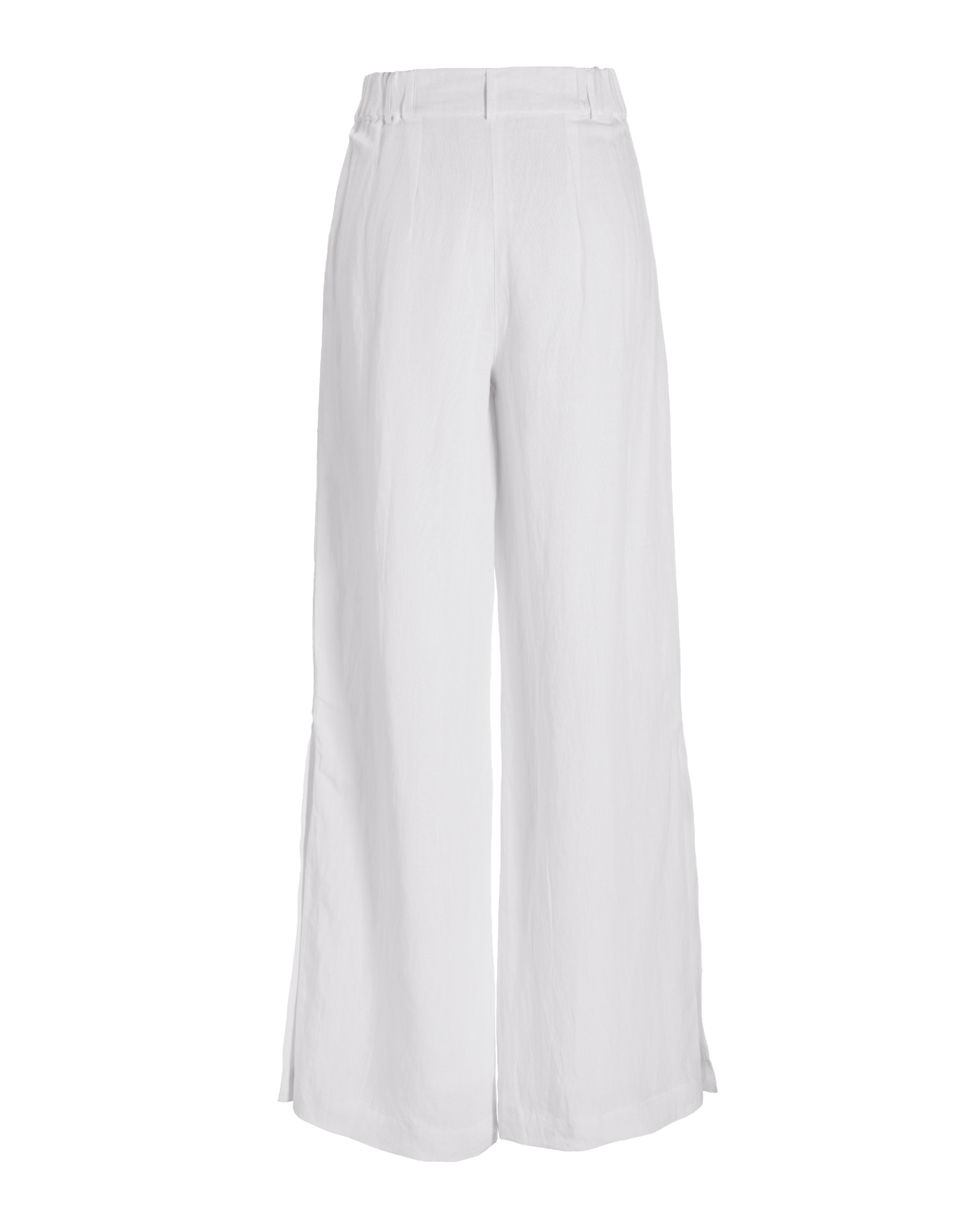 Casual side slit Linen pant - White | Boston Proper