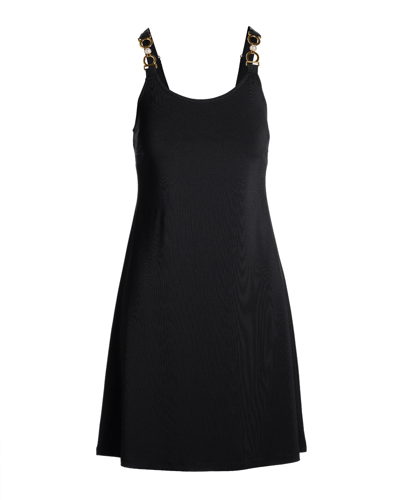Pearl Trim A Line Knit Dress Black | Boston Proper