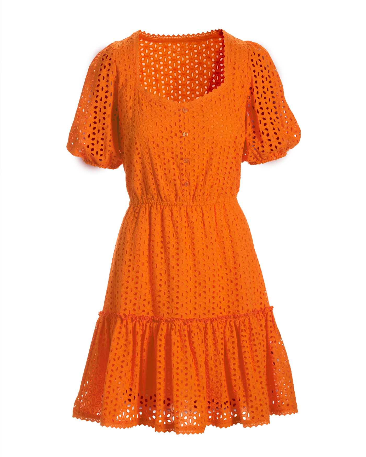 Eyelet A Line Dress Golden Poppy
