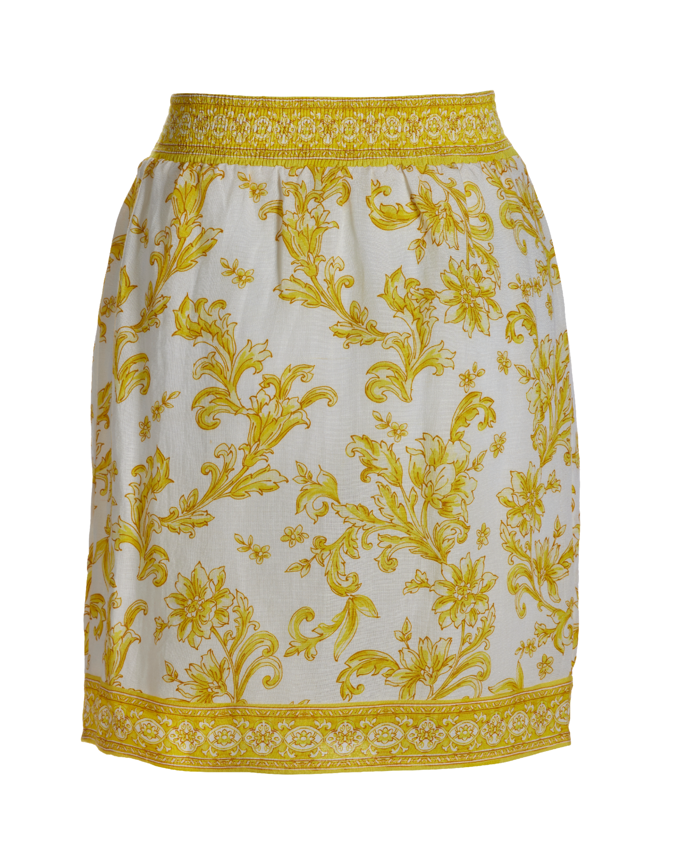 Scroll Print Linen Pull-On Wrap Skort - Regal Tiles | Boston Proper