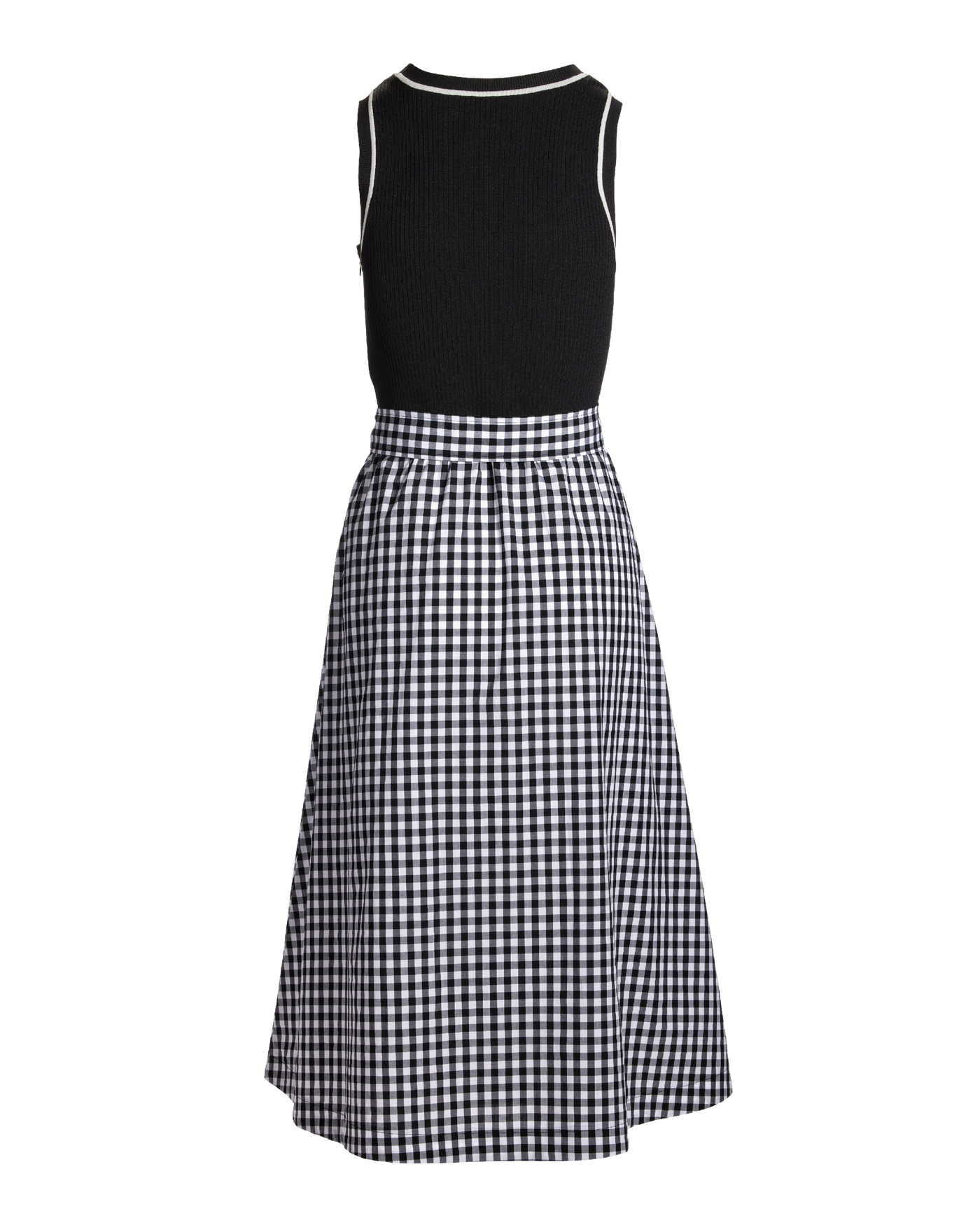 knee length dresses for ladies Black Plaid Malika Midi Dress main image 0