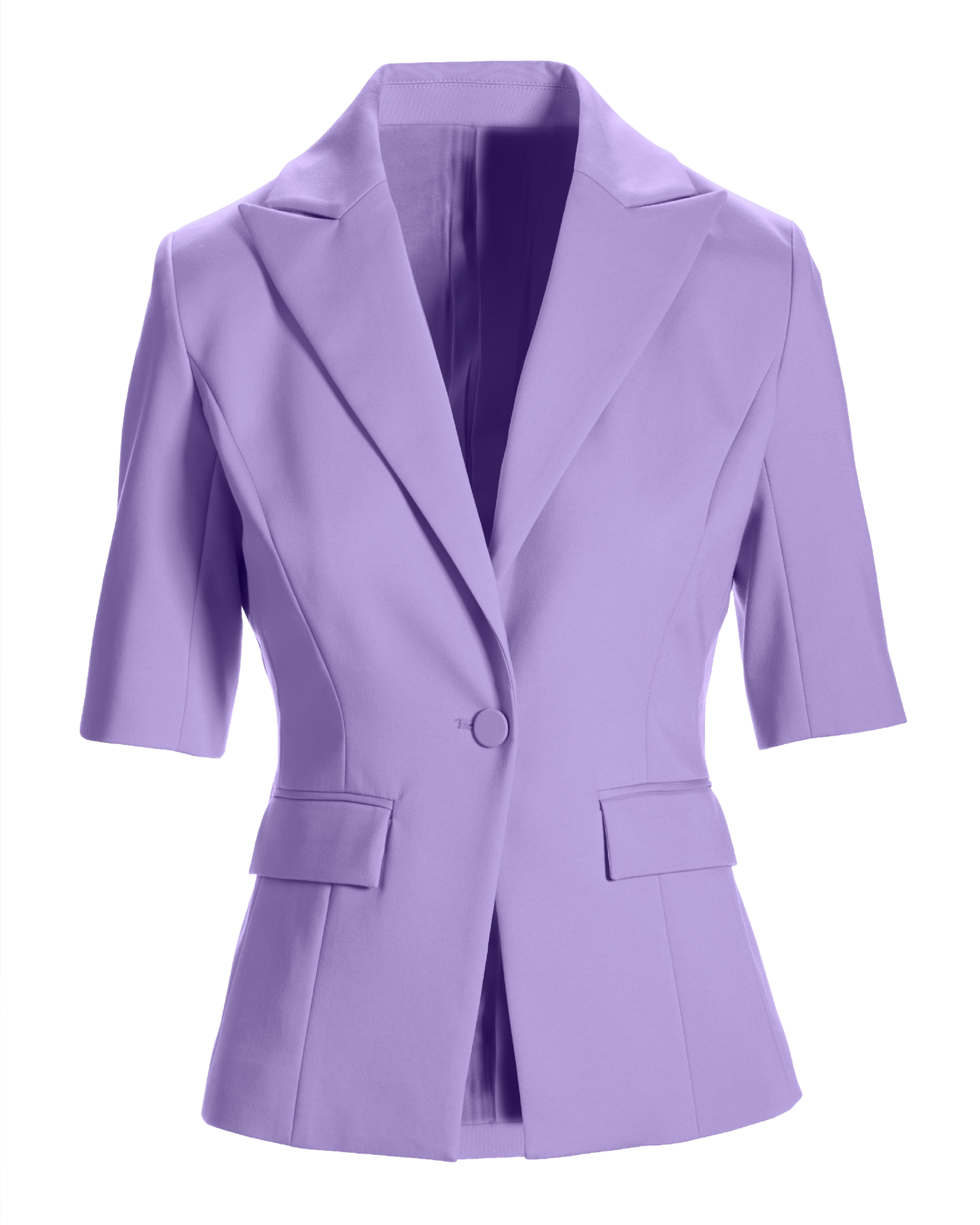 Modern Short Sleeve Blazer Violet Tulip