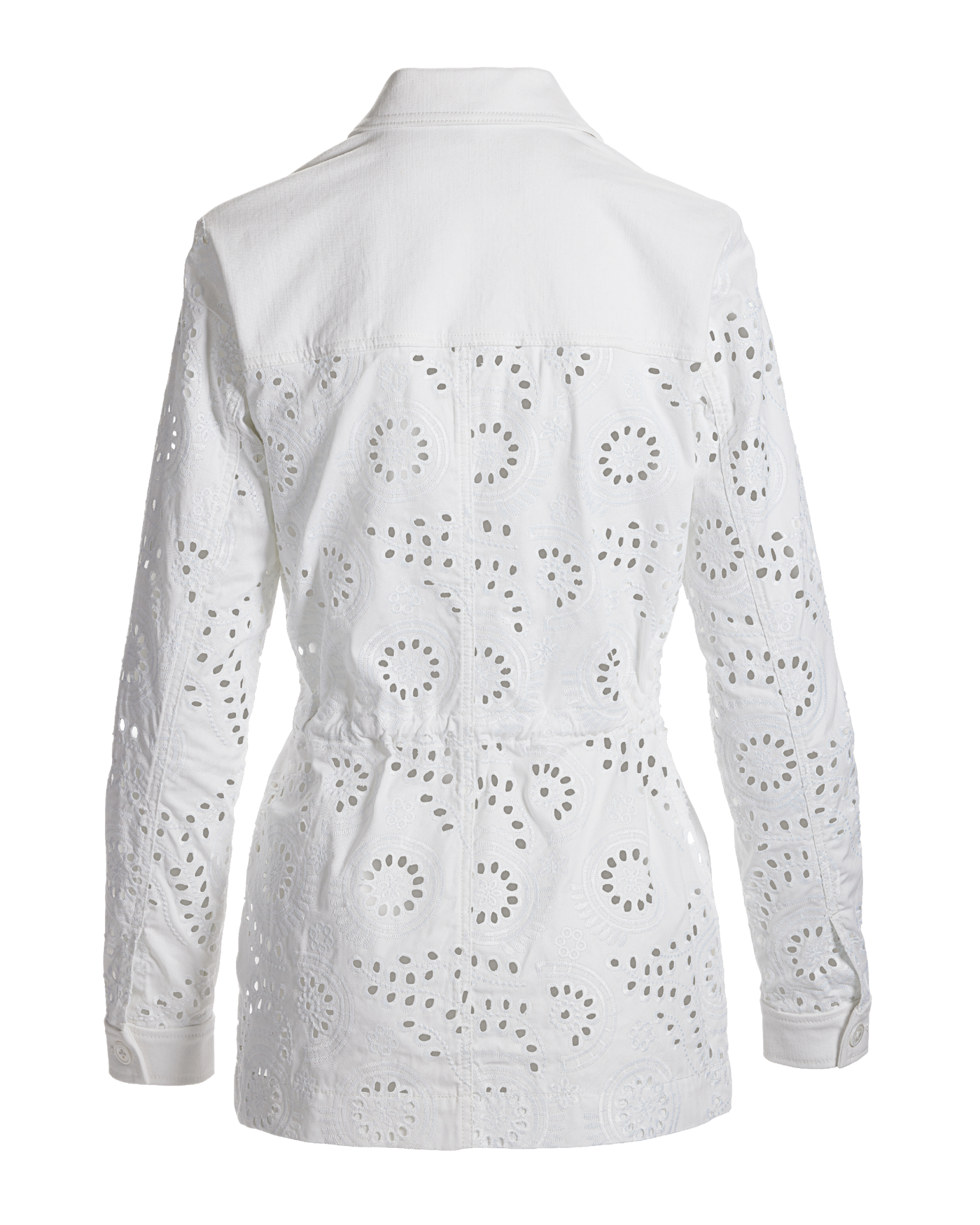 Eyelet Utility Jacket - Off White | Boston Proper