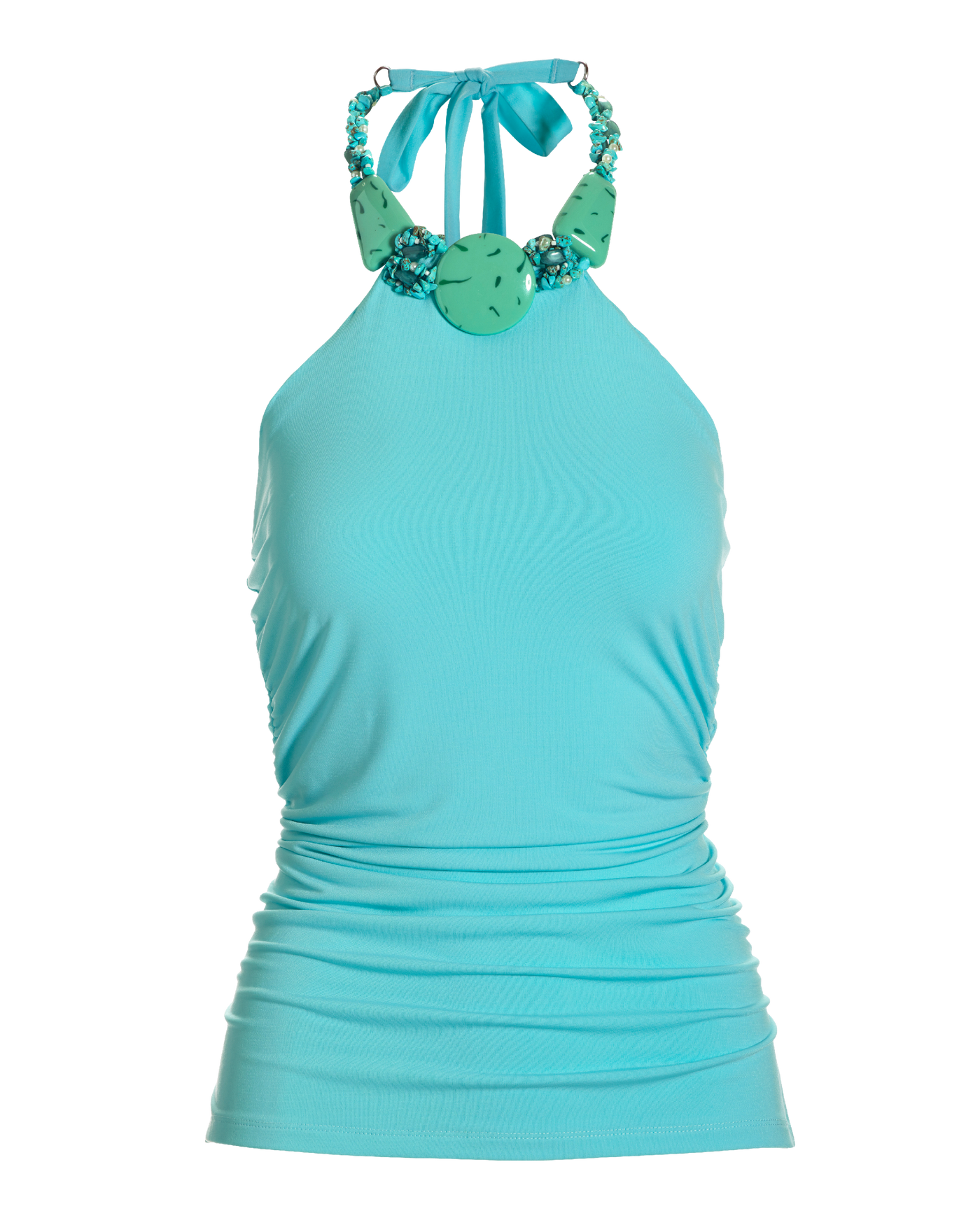 So Chic Turquoise Necklace Halter Top Blue Radiance