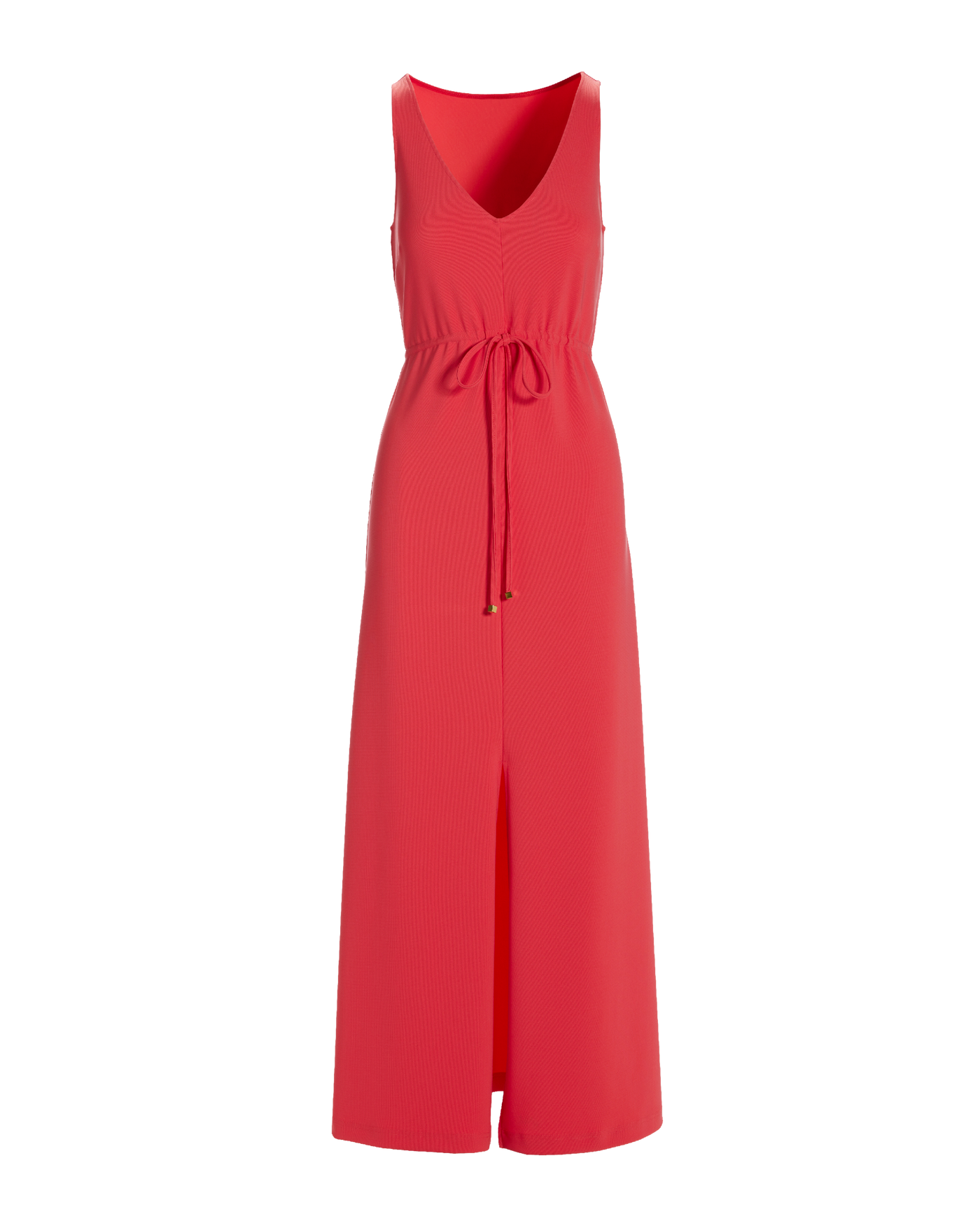 Beyond Travel Sleeveless Drawstring Maxi Dress Cayenne