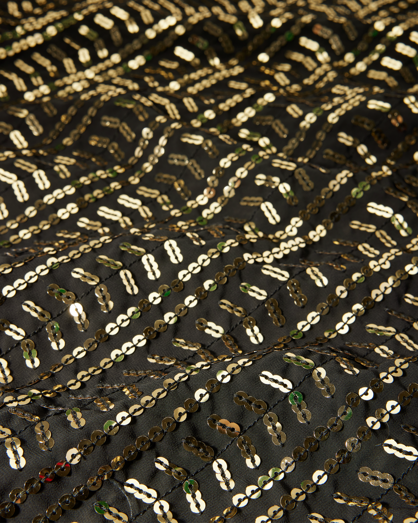 Sequin Embellished V Neck Maxi Dress Black/Gold