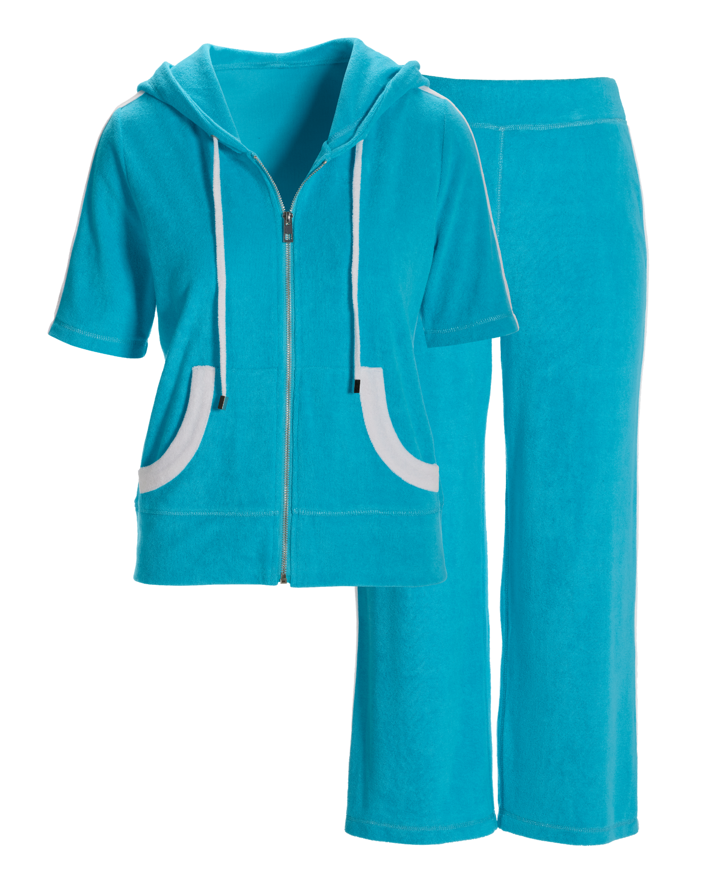 Beach Terry Color Block Sport Set Bachelor Button