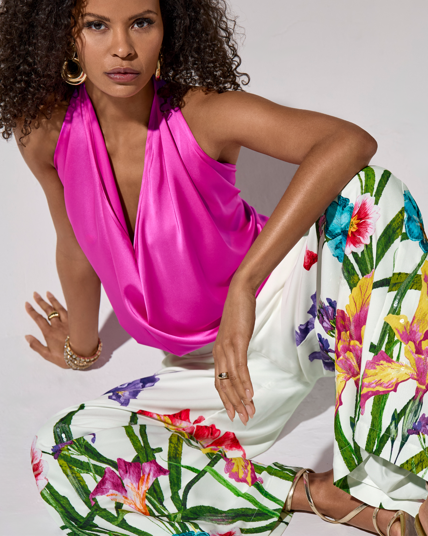 Bella Versatile Charmeuse Blouse - Hot Pink | Boston Proper