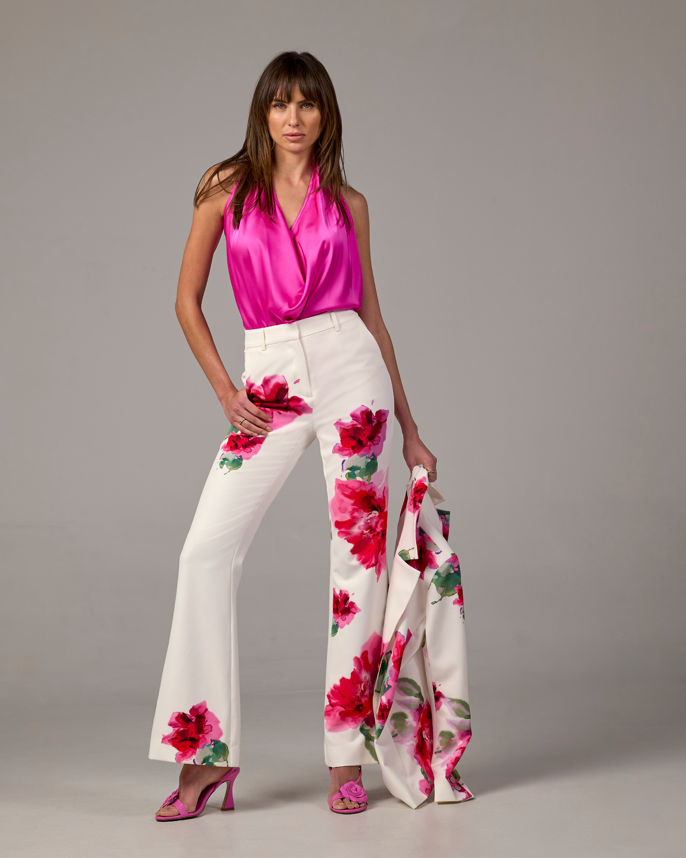 Bella Versatile Charmeuse Blouse - Hot Pink | Boston Proper