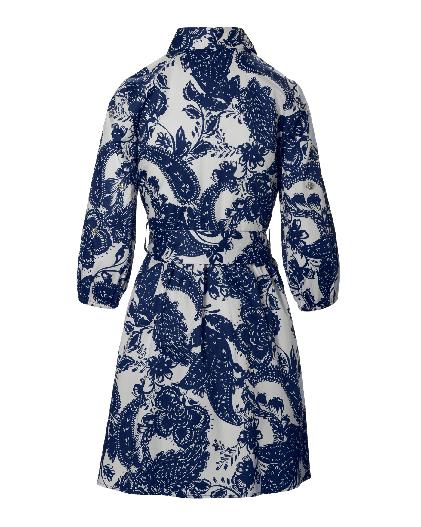 Crystal Embellished Tropical Breeze Print A Line Dress Tropical Breeze