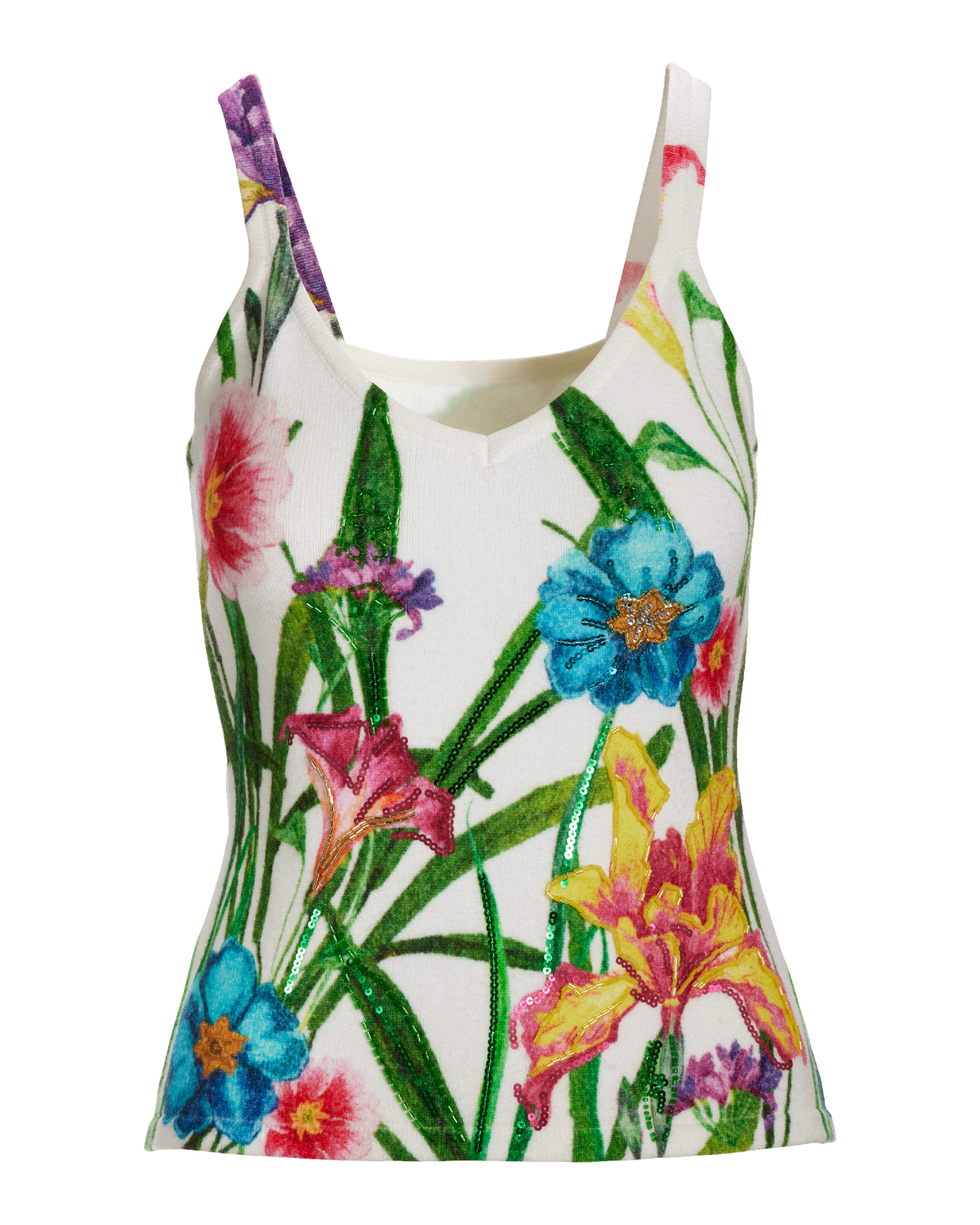 Printed Embellished Sweater Tank - Iris Of My Eye | Boston