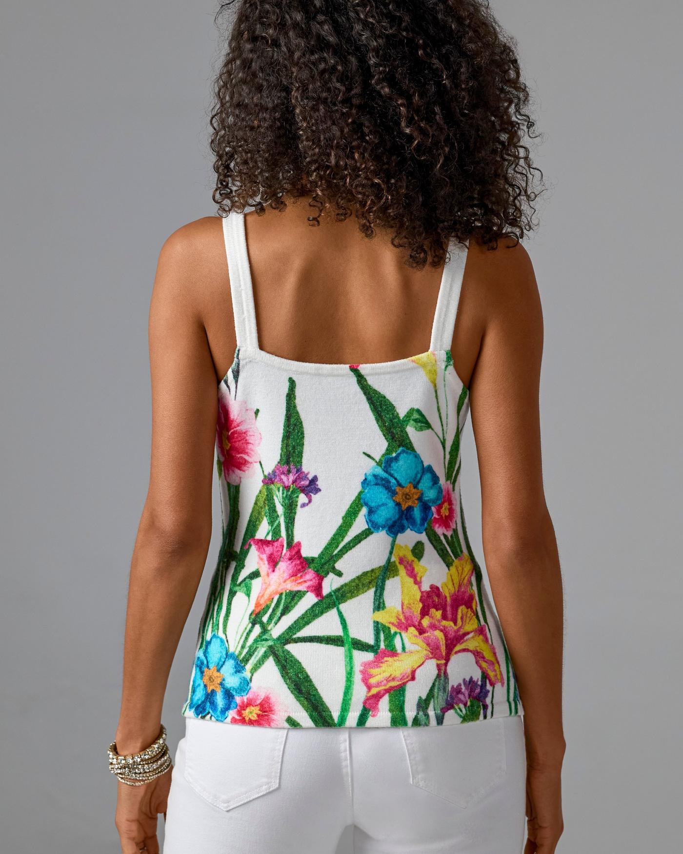 Printed Embellished Sweater Tank - Iris Of My Eye | Boston