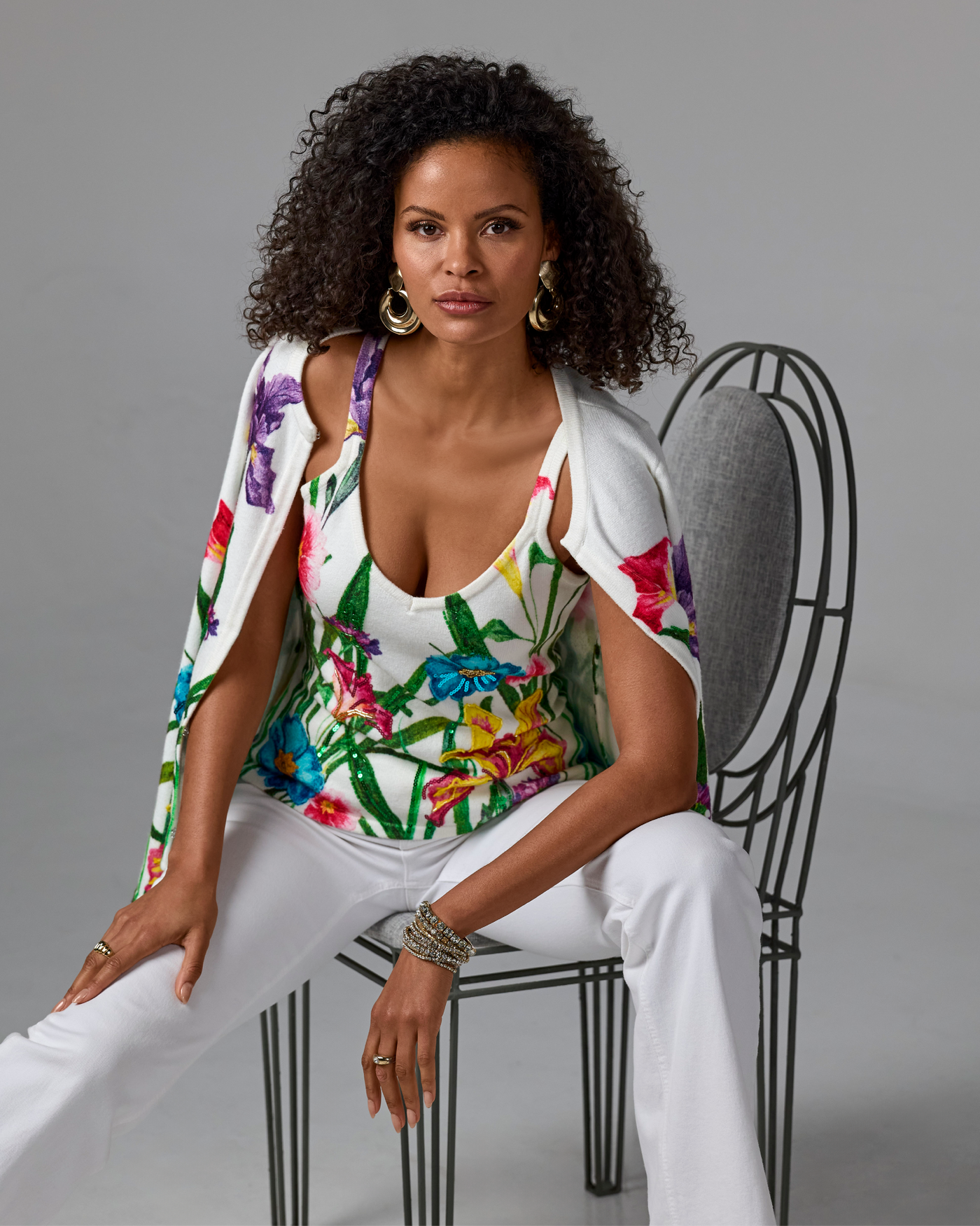 Printed Embellished Sweater Tank - Iris Of My Eye | Boston Proper