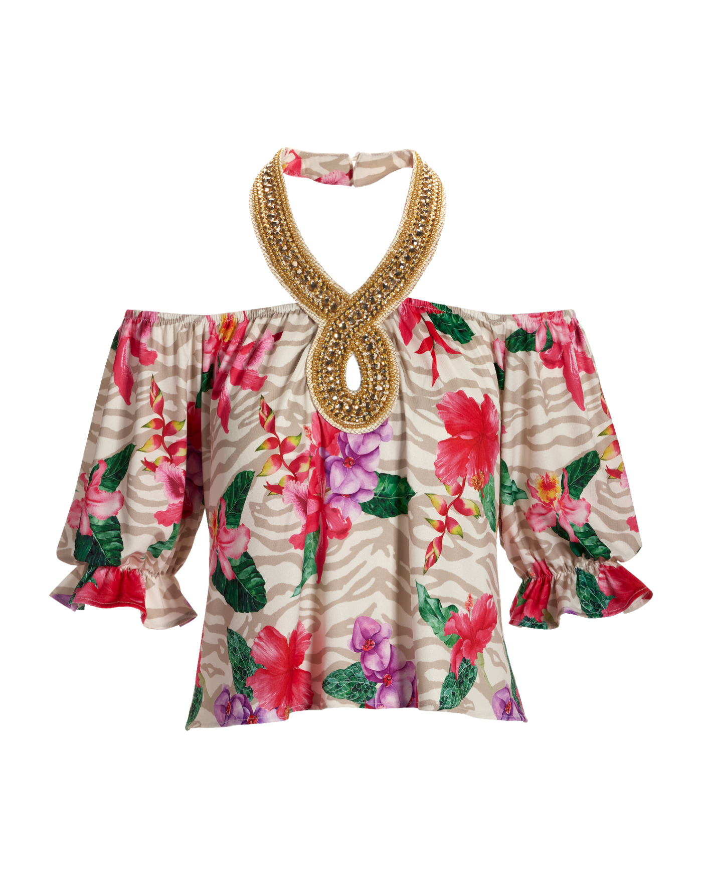 Embellished Off The Shoulder Top Cape Town Tropics