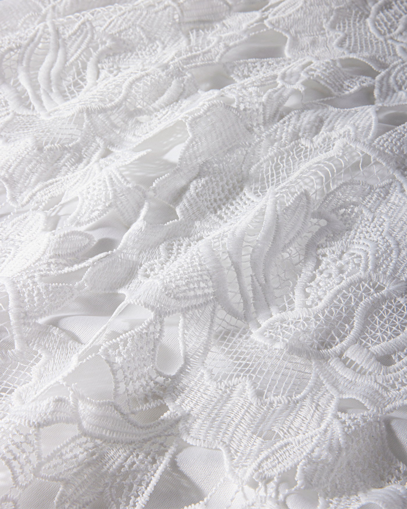 Lace Flounce Sleeve Maxi Dress White