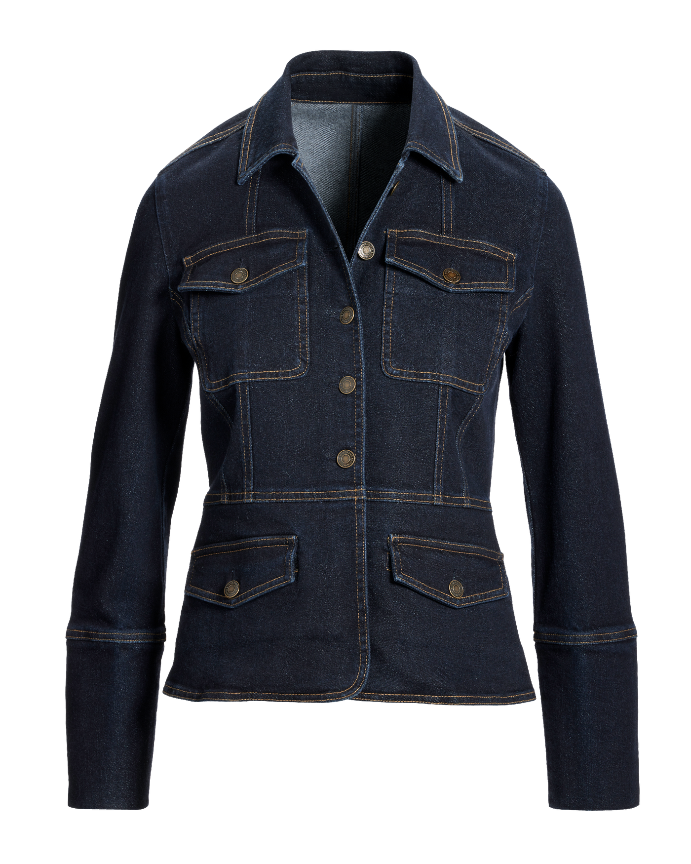 Patch Pocket Chic Denim Jacket Rinse