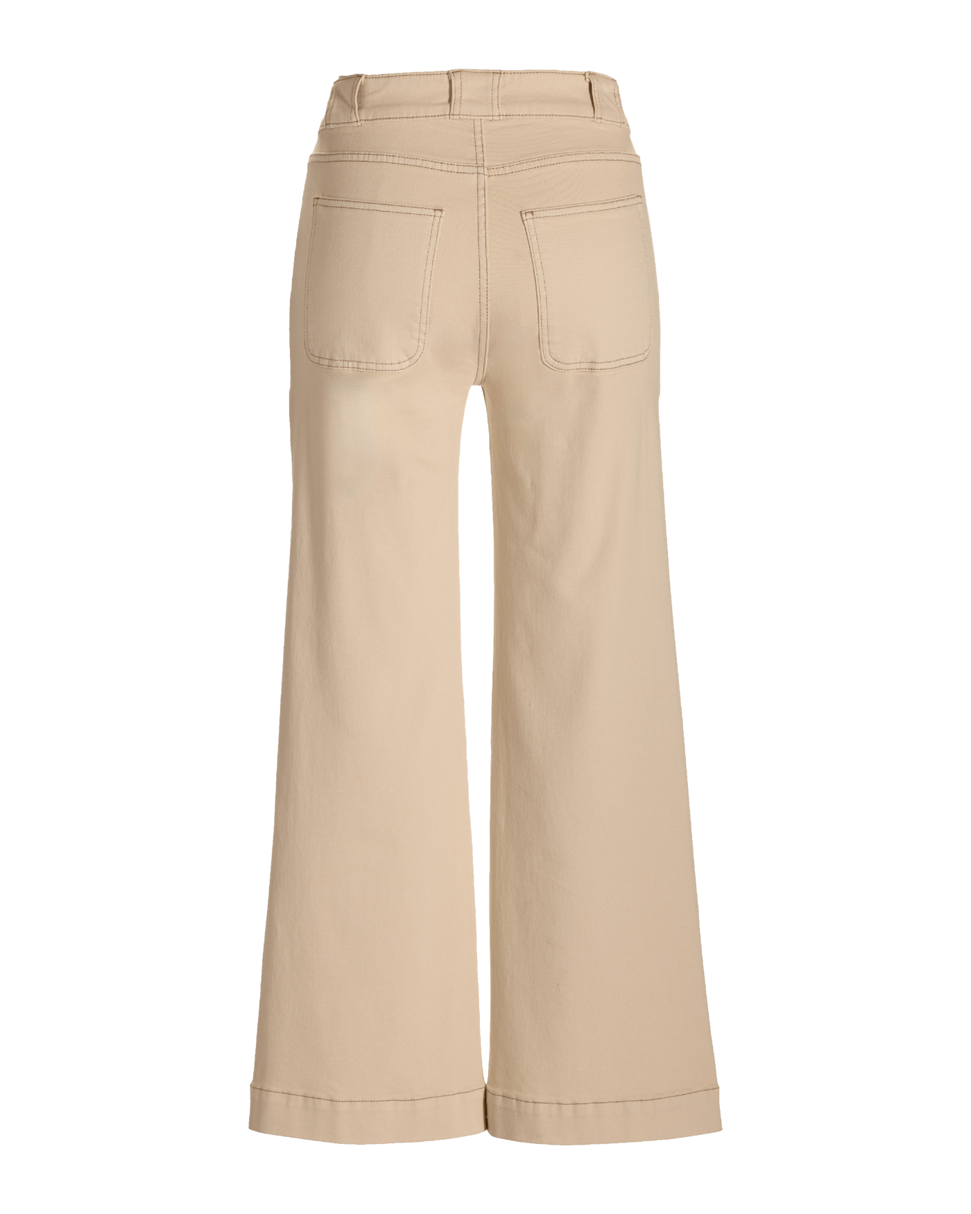 Malibu High Rise Patch Pocket Wide Leg Jean Sandshell