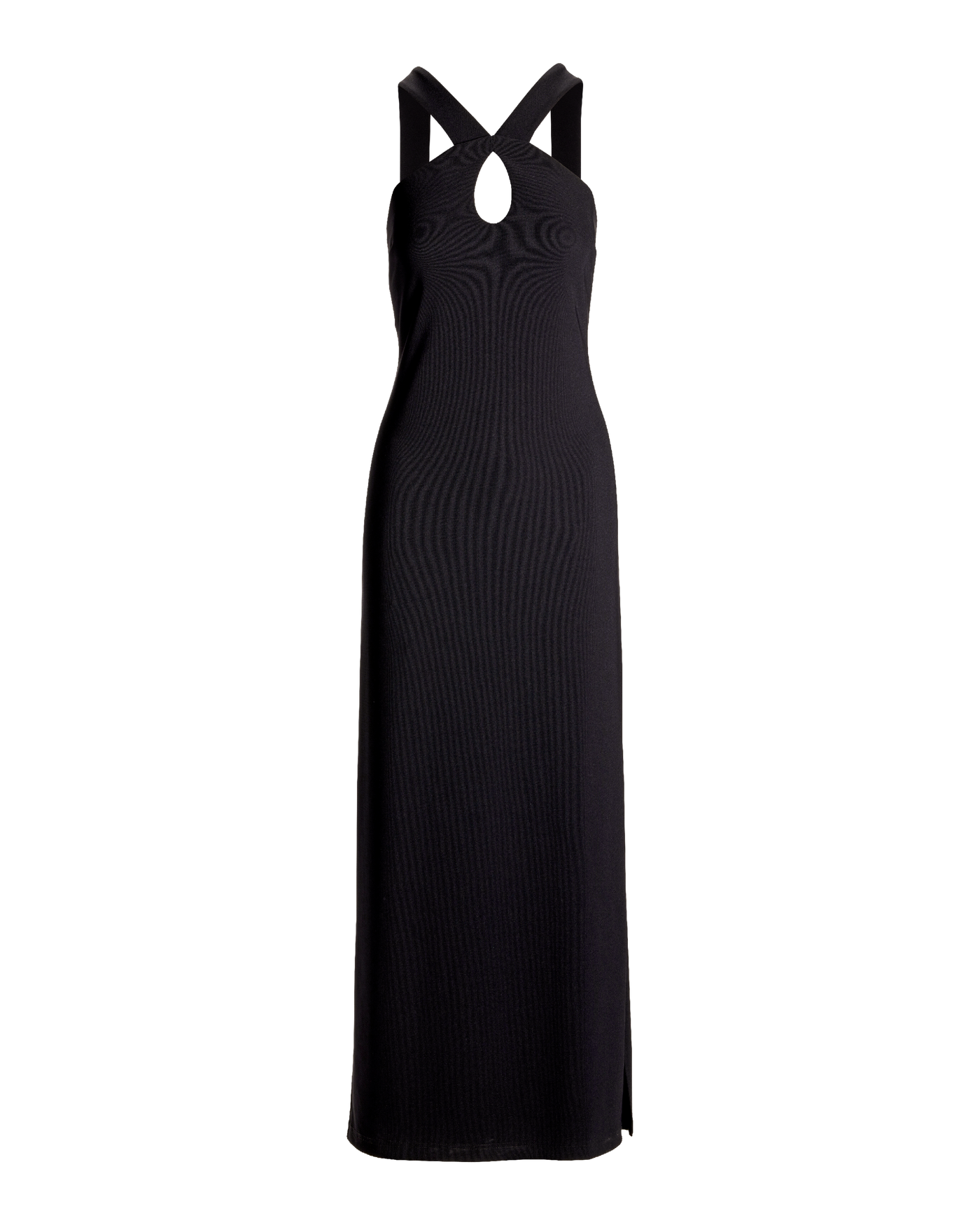 Beyond Travel Keyhole Maxi Dress Jet Black