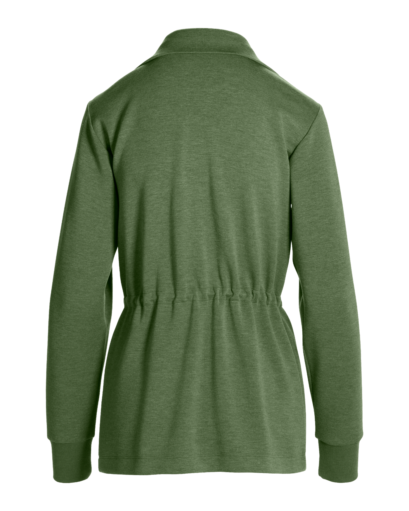 Luxe Lounge Zip Up Drawstring Sport Jacket - Olive Night | Boston 