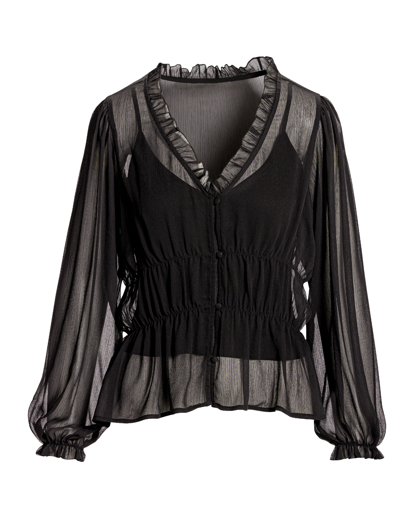 トップス Acka balloon forme blouse Surplice Balloon Sleeve Blouse