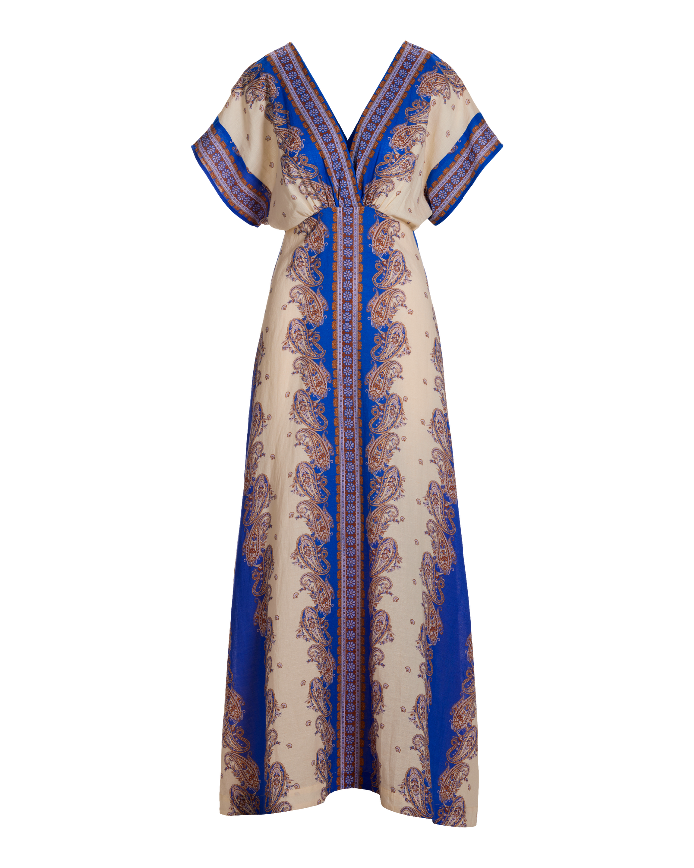 Paisley Border Print Effortless Boho Maxi Dress Forever Paisley